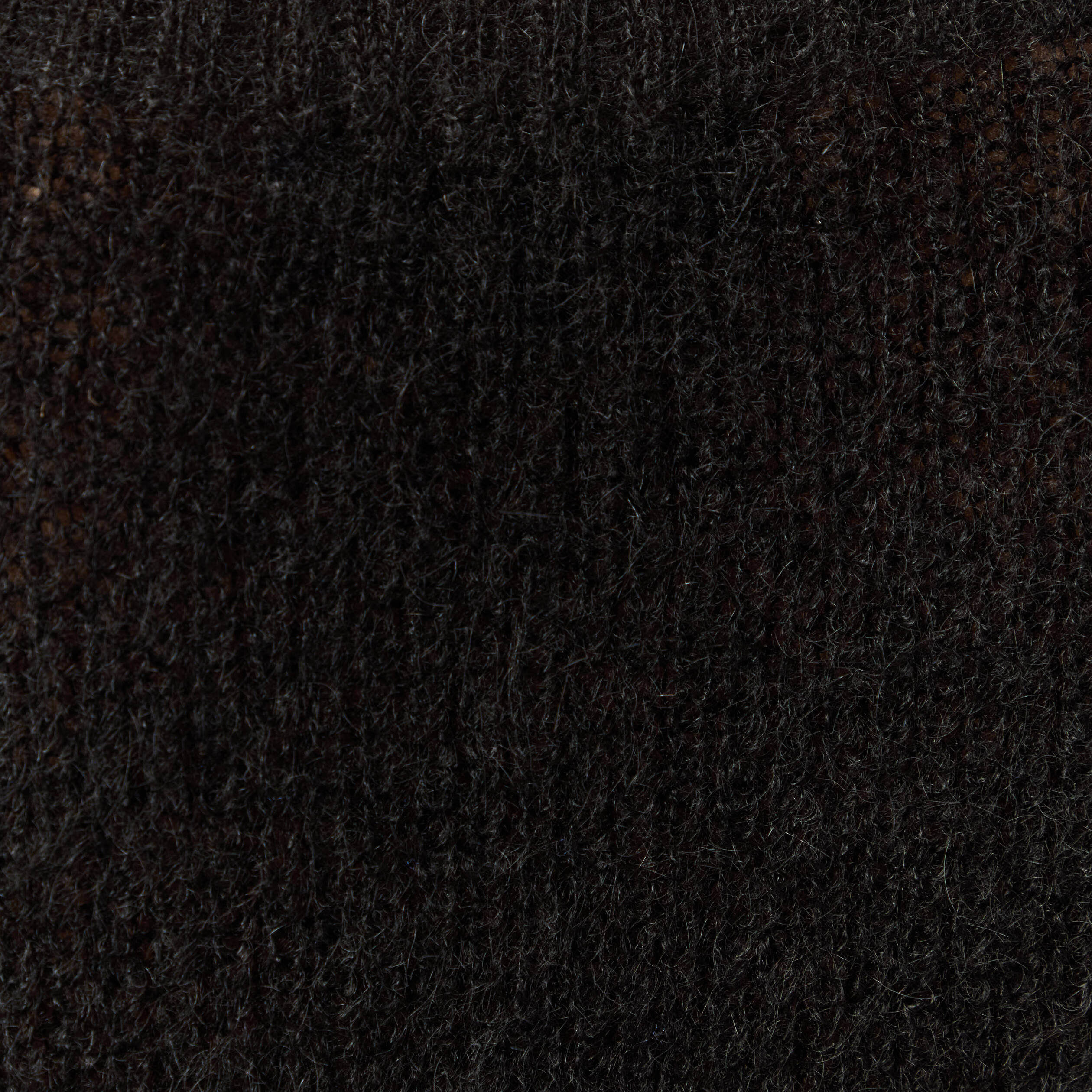 Pull manches longues col rond noir femme