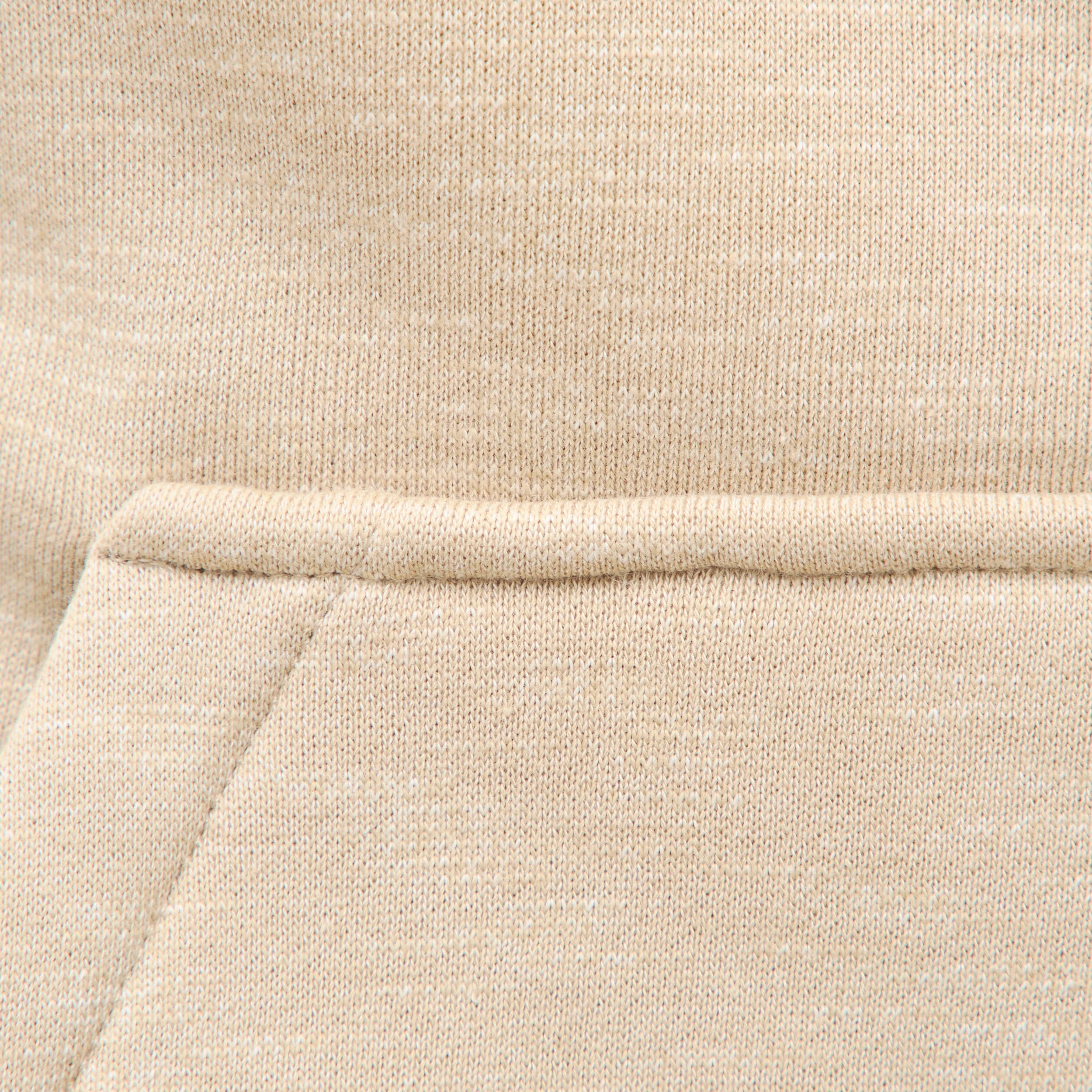 Sweat manches longues zipp&eacute; beige homme