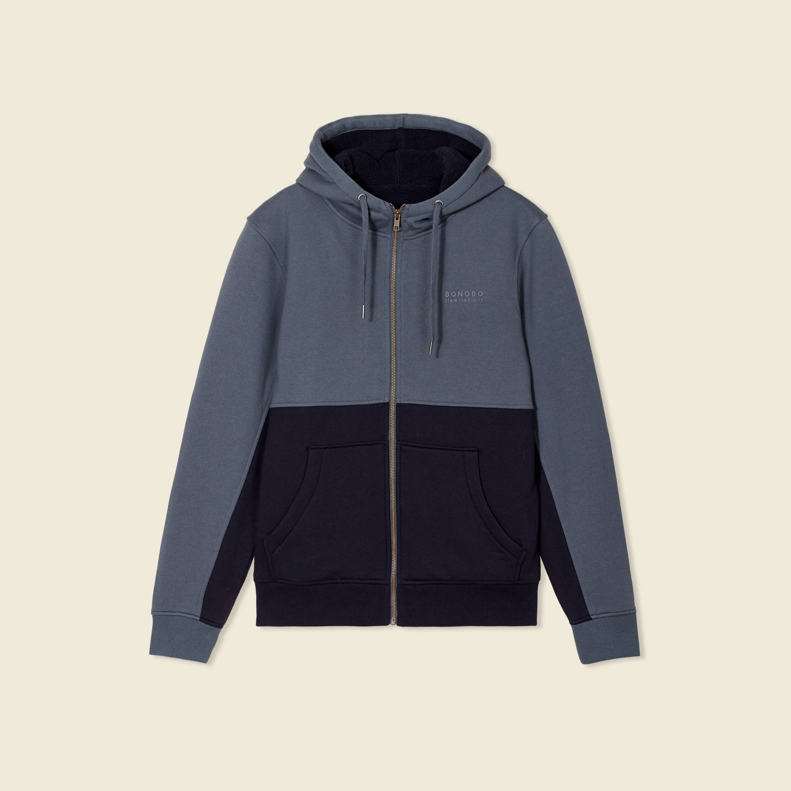 Sweat zipp&eacute; &agrave; capuche vert fonc&eacute; homme