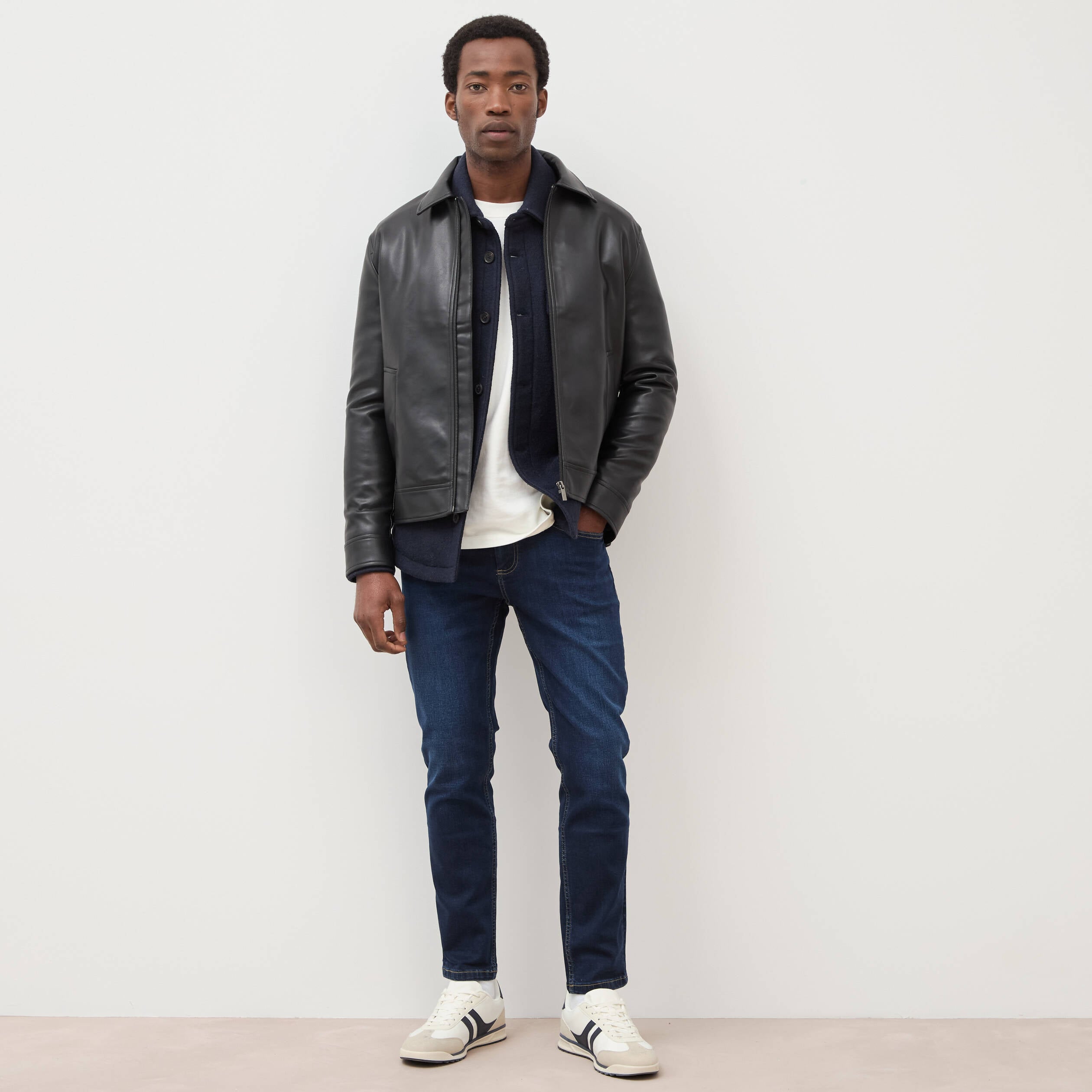 Jeans slim longueur 30 denim brut homme