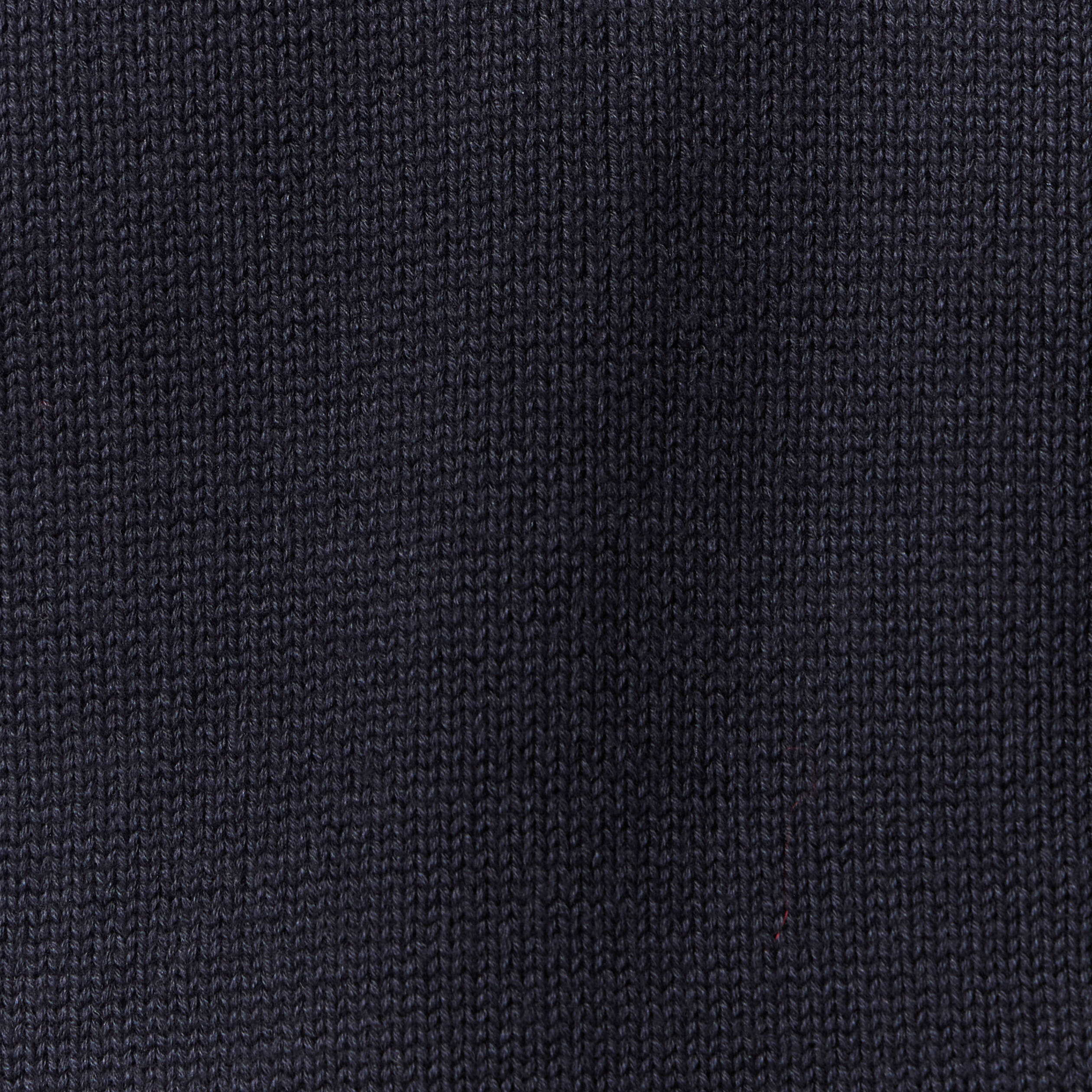 Pull manches longues col polo bleu marine homme