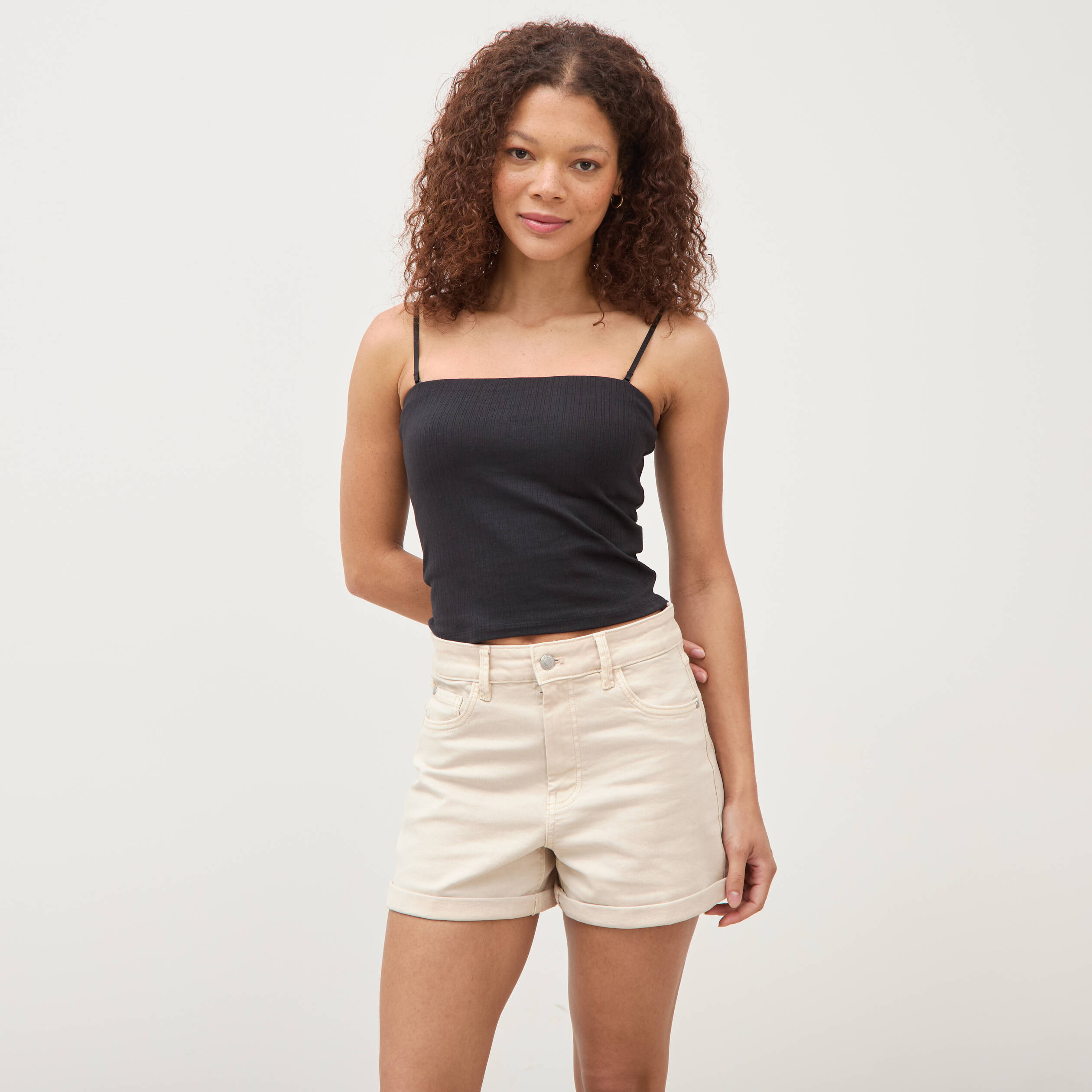 D&eacute;bardeur 2 en 1 avec brassi&egrave;re int&eacute;gr&eacute;e noir femme