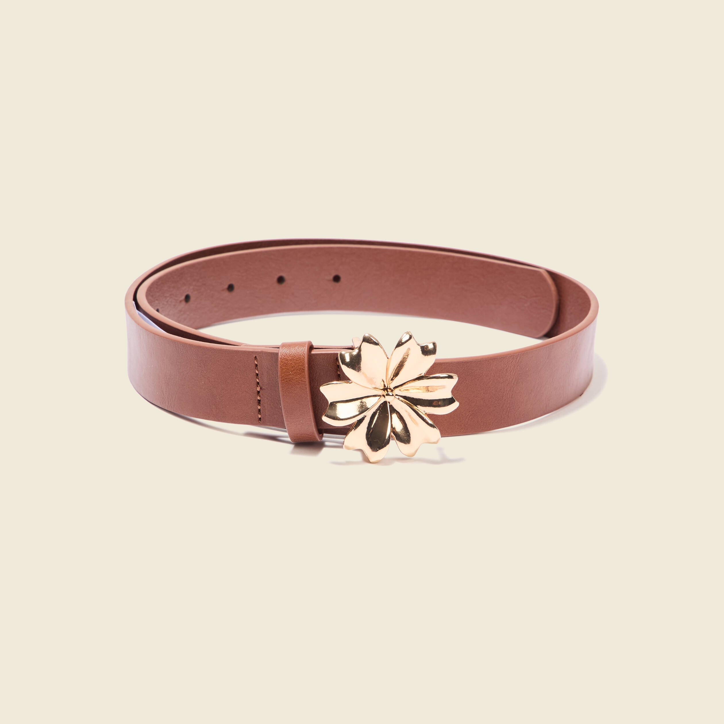 ceinture avec boucle fleur marron femme Ceinture avec boucle fleur marron femme