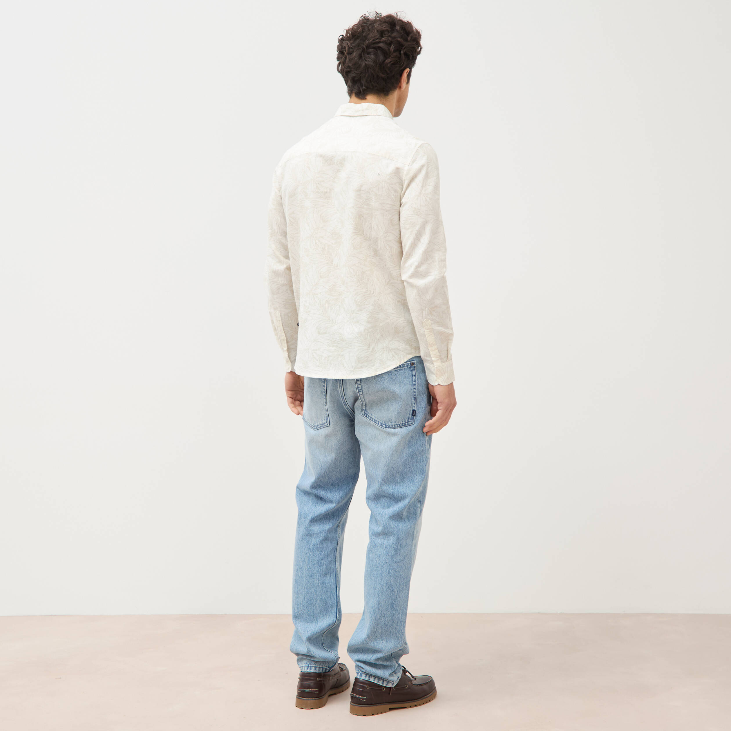 Chemise manches longues blanc homme