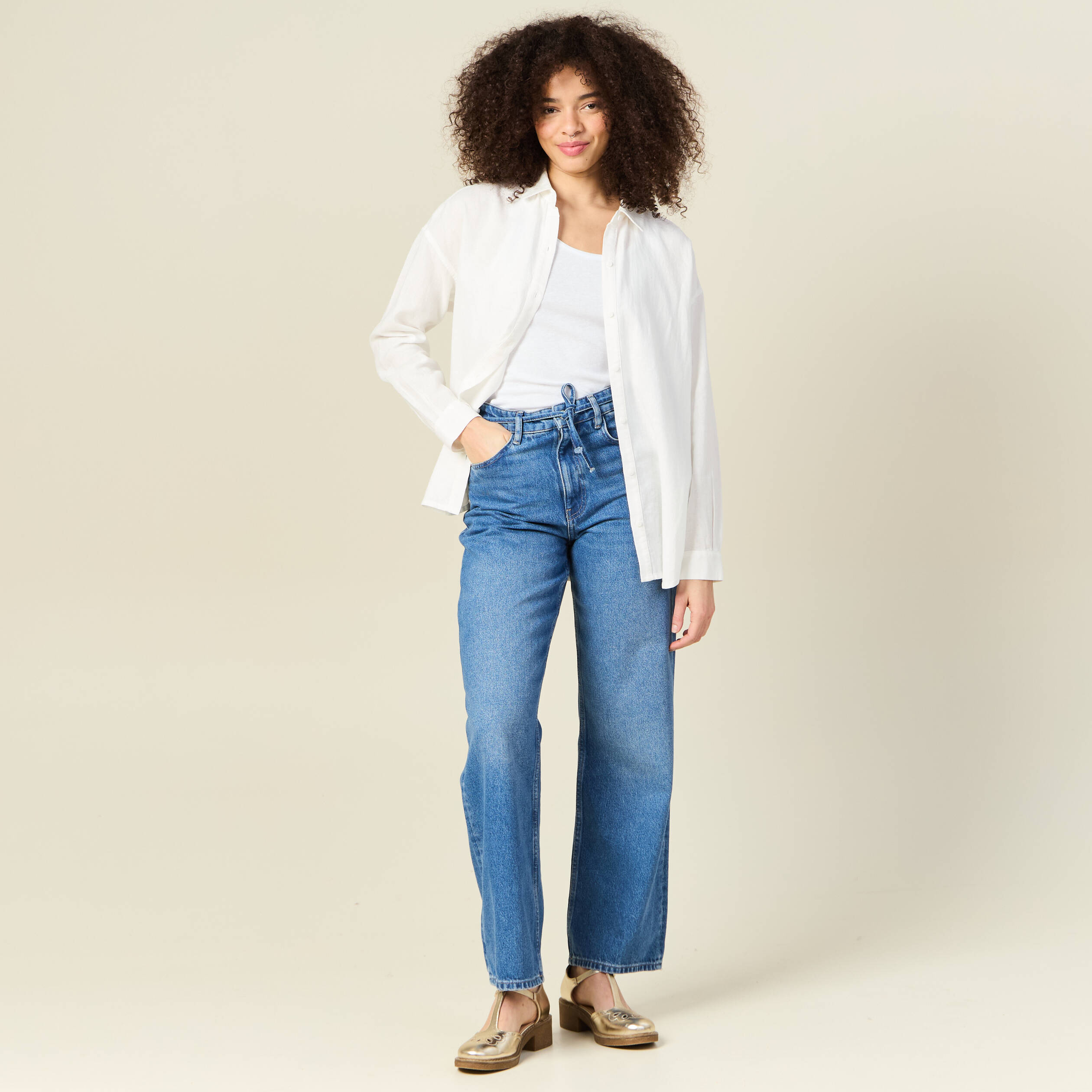 chemise manches longues ecru femme Chemise manches longues ecru femme