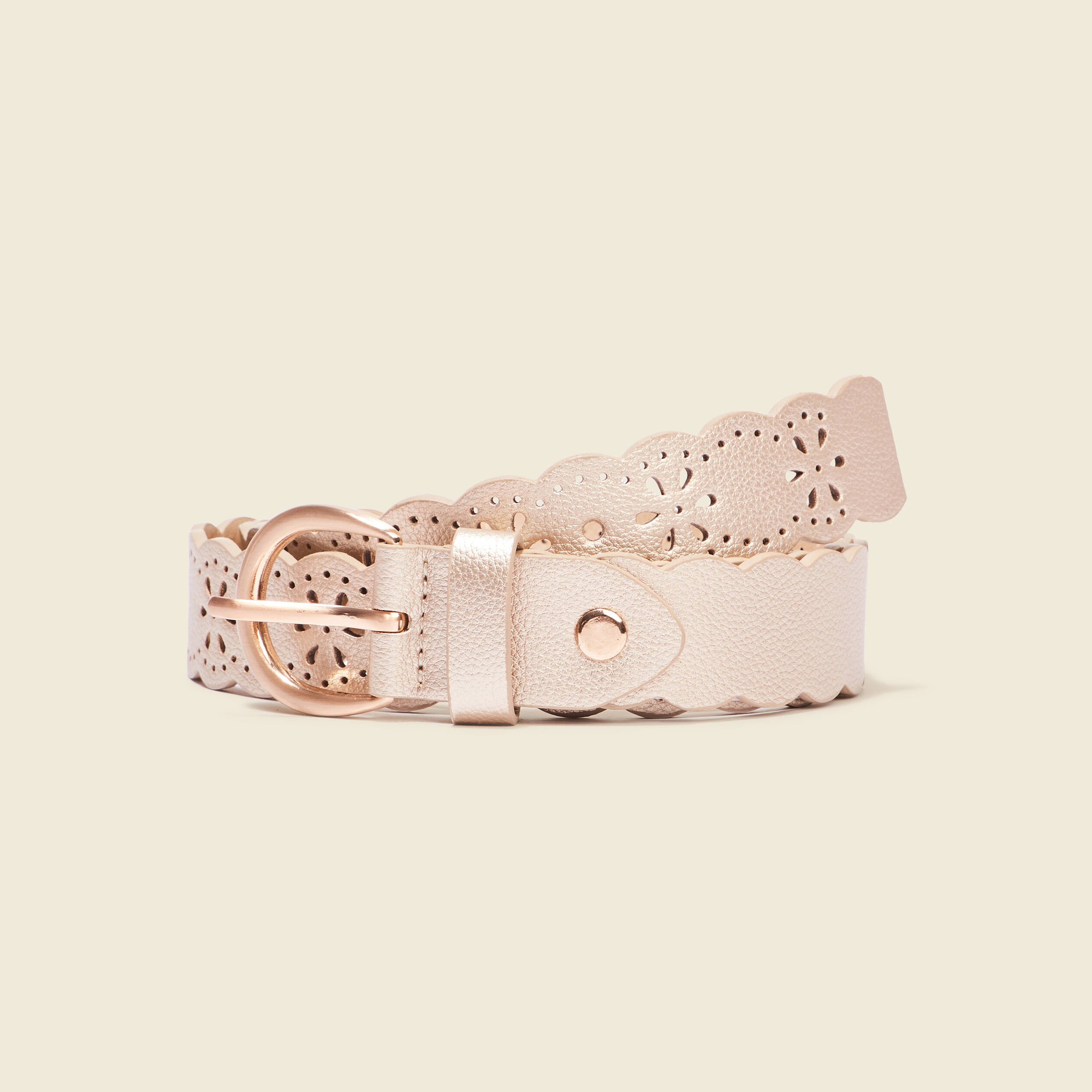 ceinture perforee couleur or femme Ceinture perforée couleur or femme