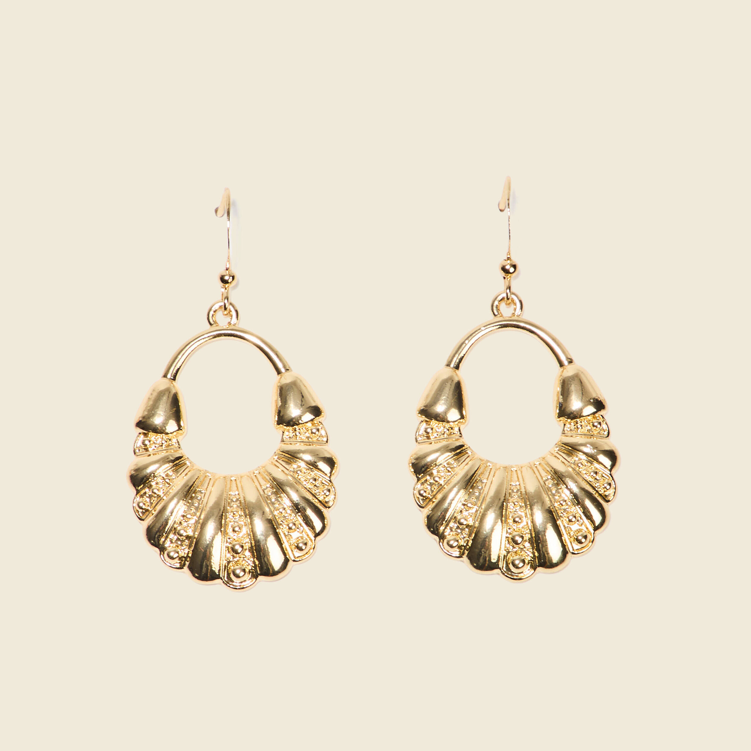 Boucles d'oreilles pendantes couleur or femme
