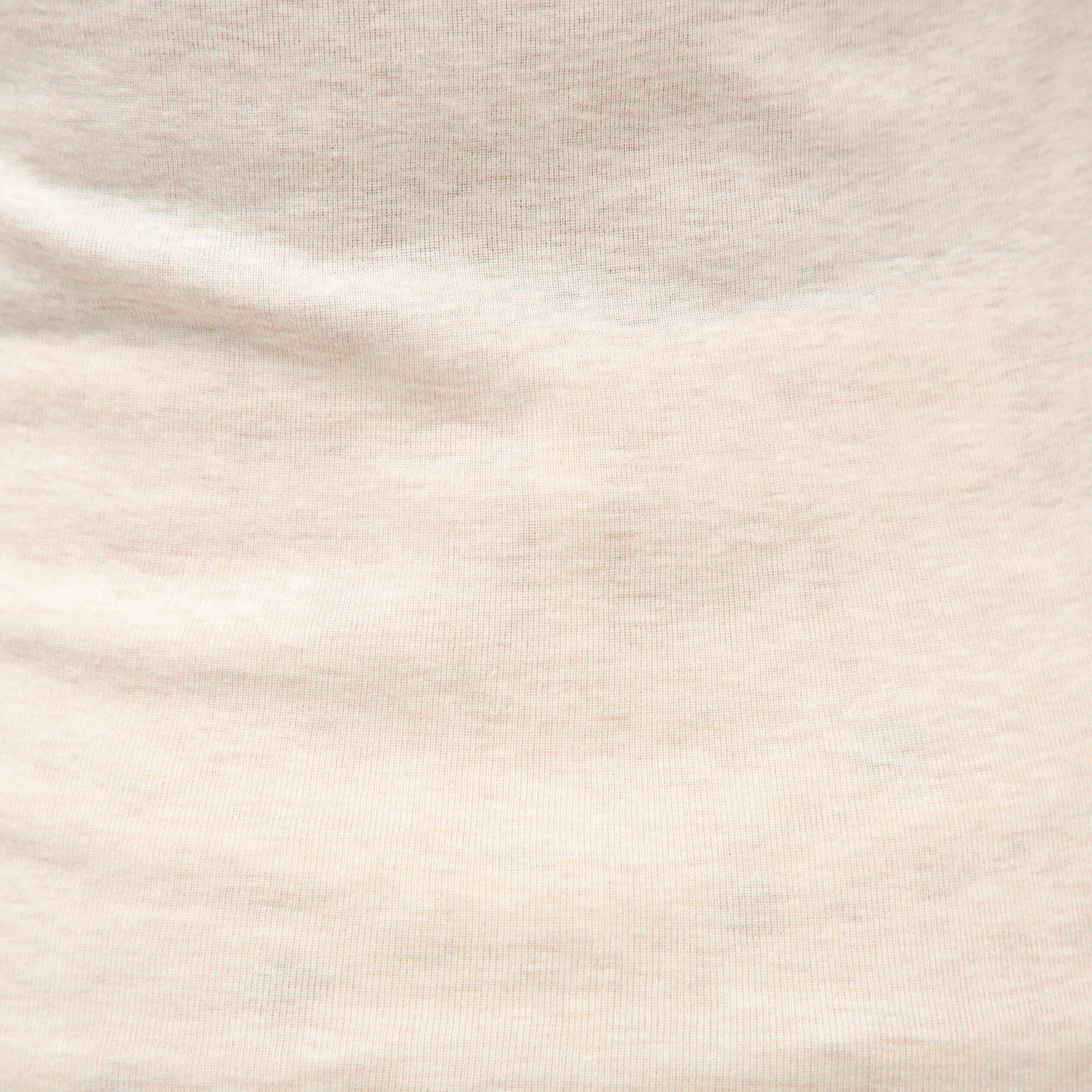 T-shirt cintr&eacute; col v manches longues beige femme
