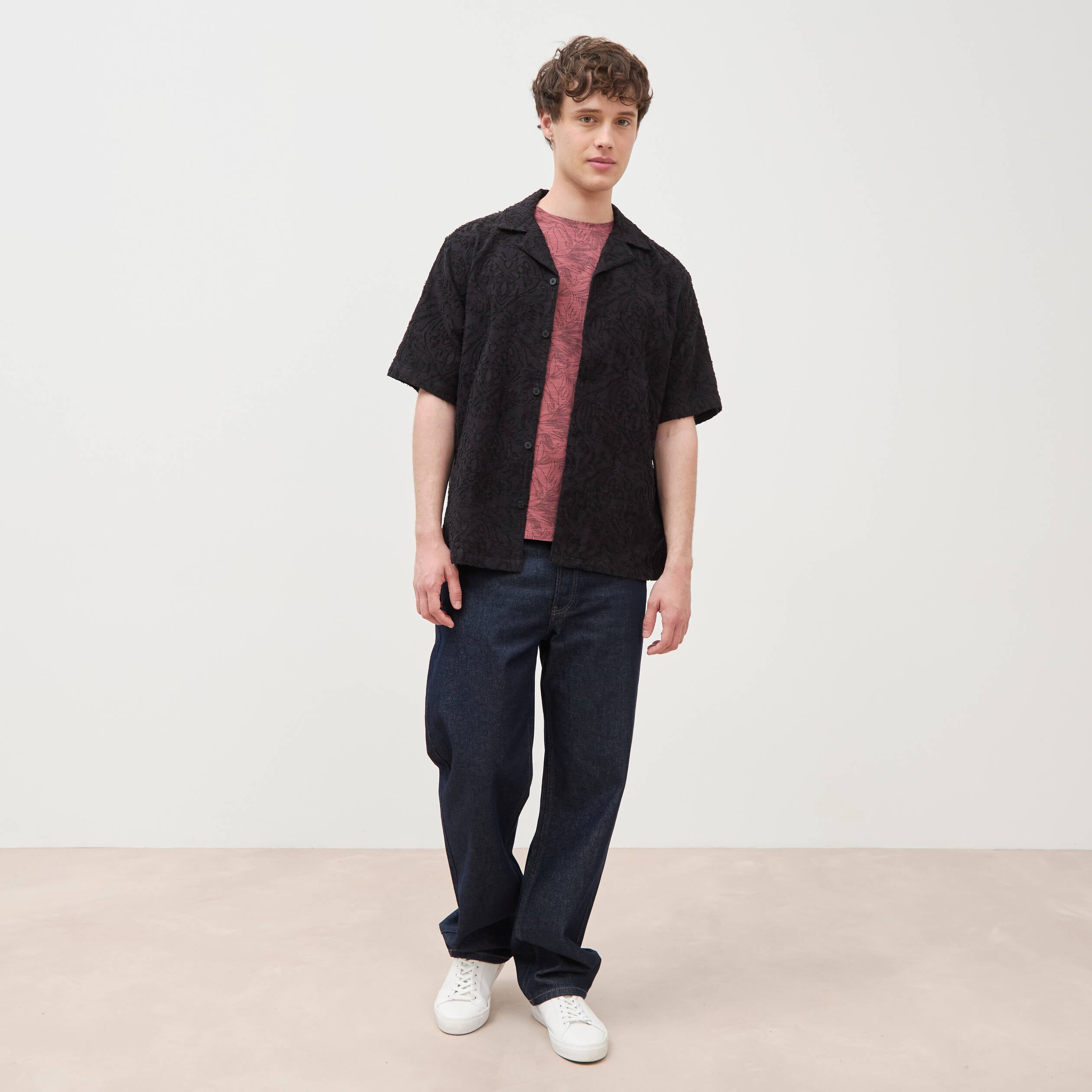 T-shirt manches courtes rose cerise homme