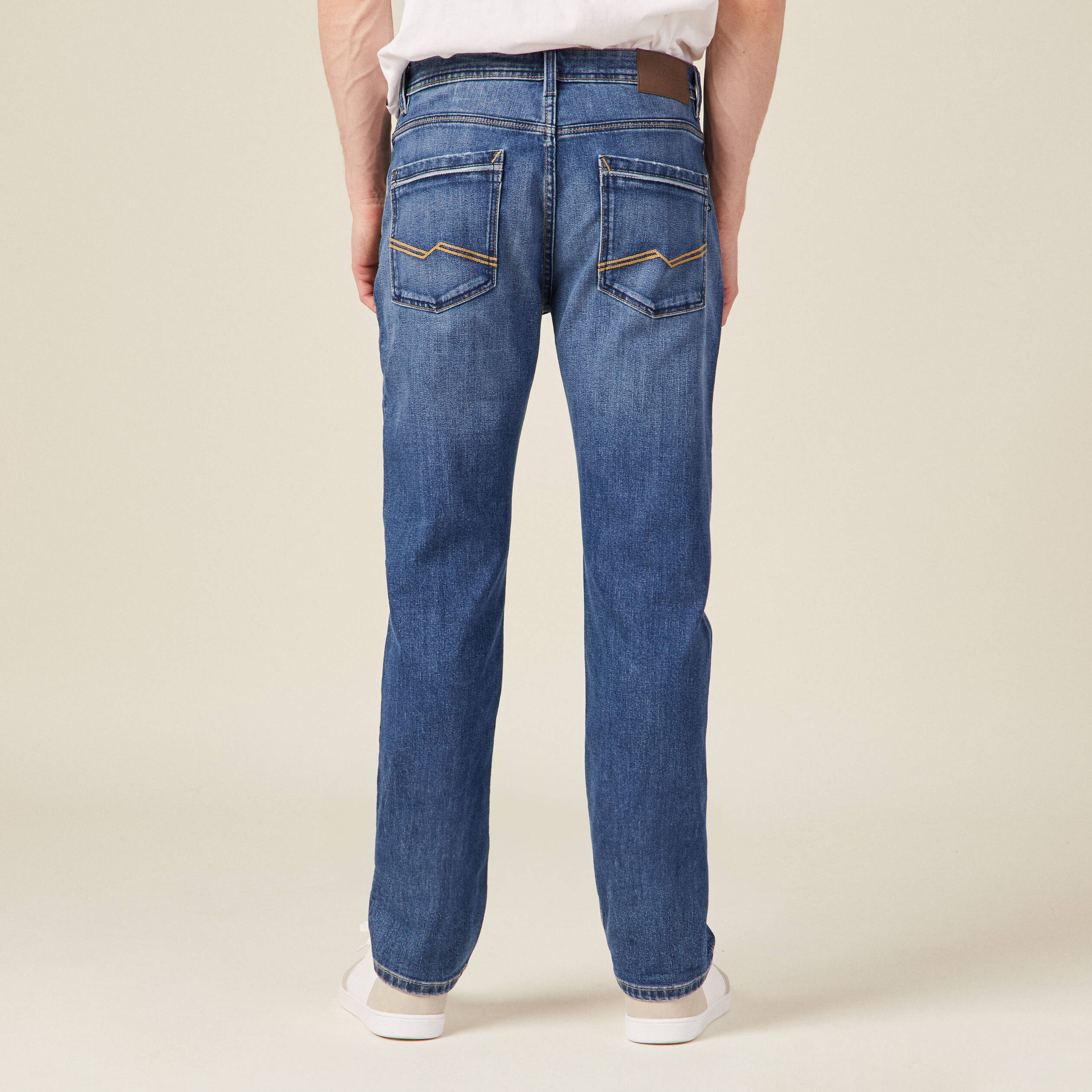 Jeans regular 5 poches denim double stone homme