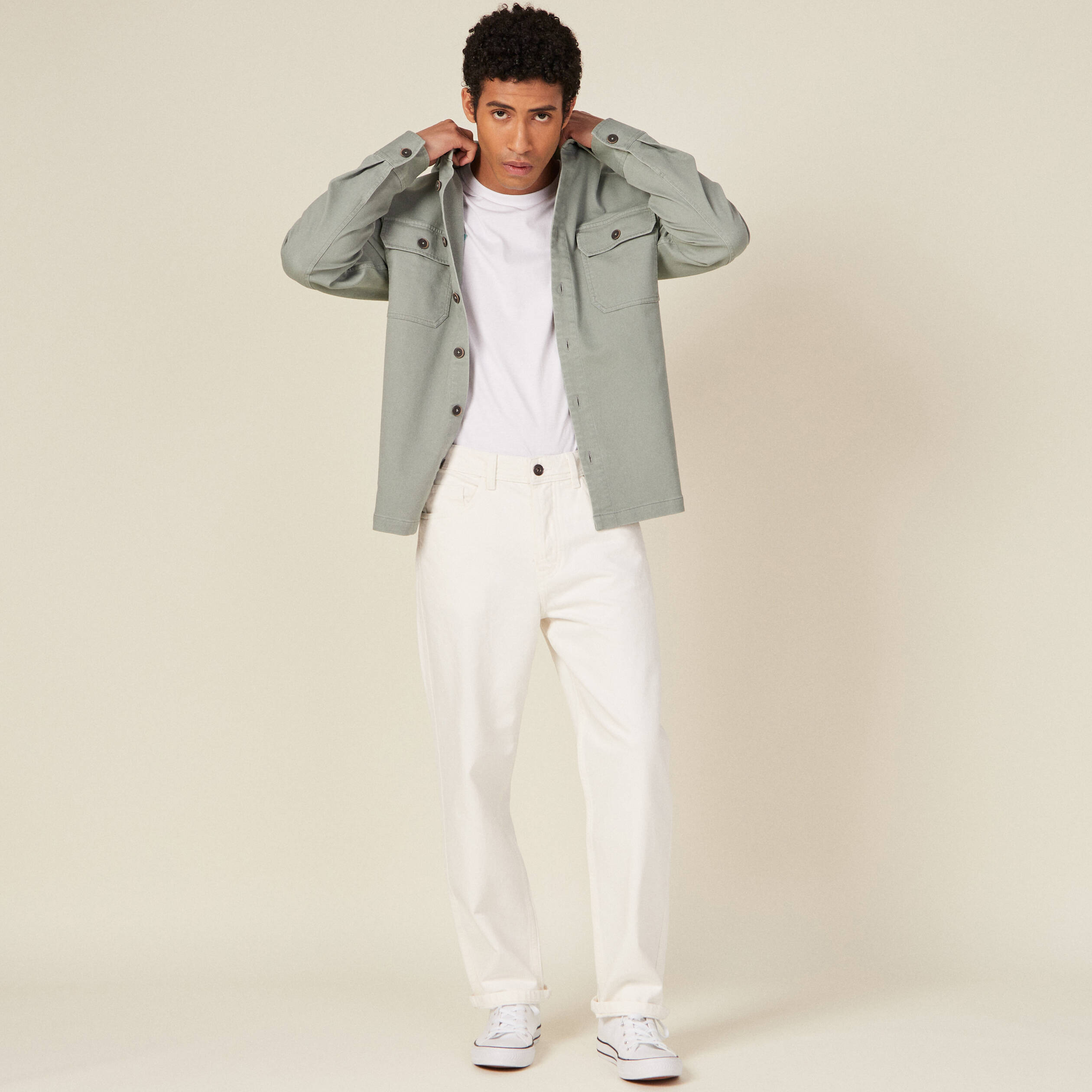 jeans relaxed 5 poches denim blanc homme Jeans relaxed 5 poches denim blanc homme