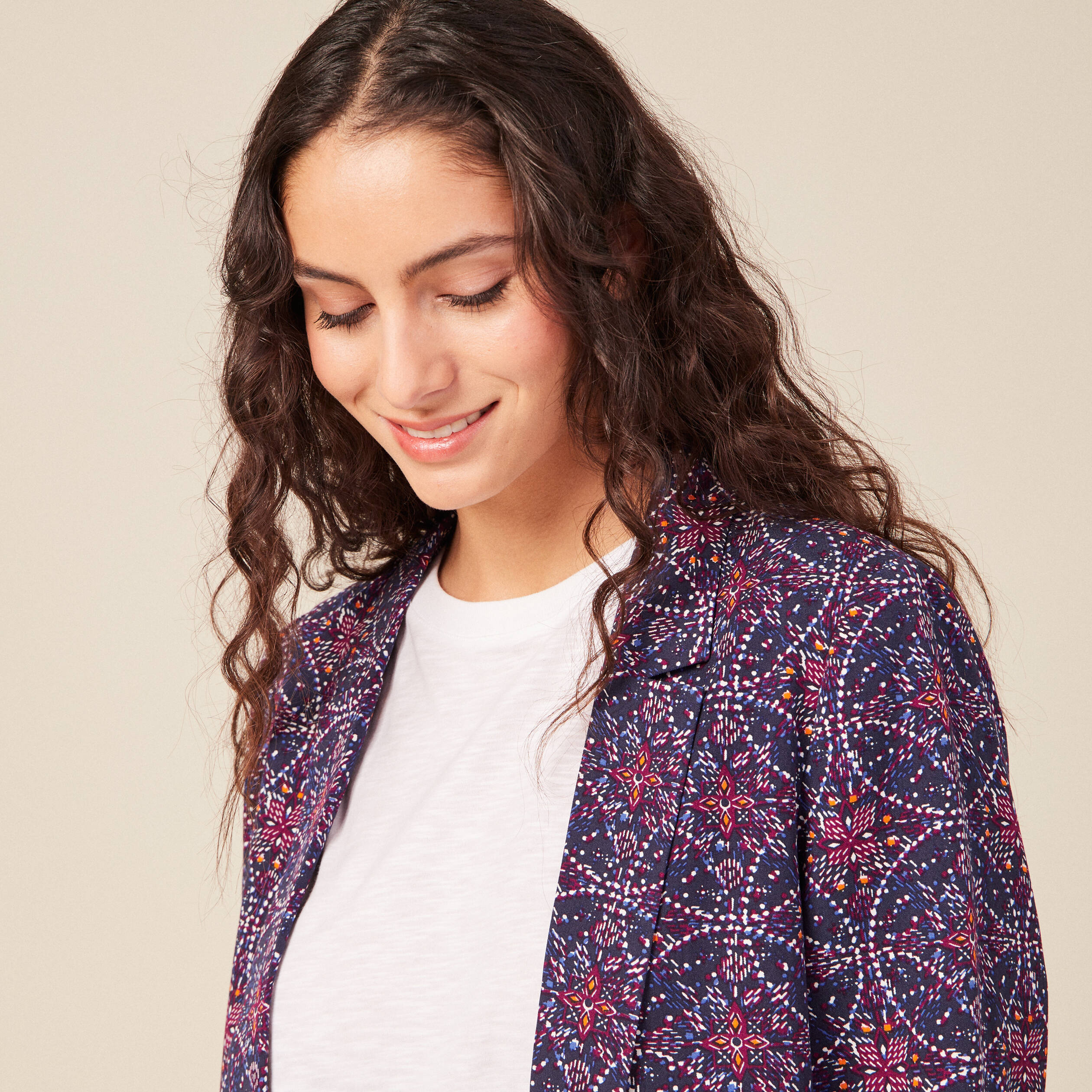 veste esprit blazer droite bleu marine femme Veste esprit blazer droite bleu marine femme