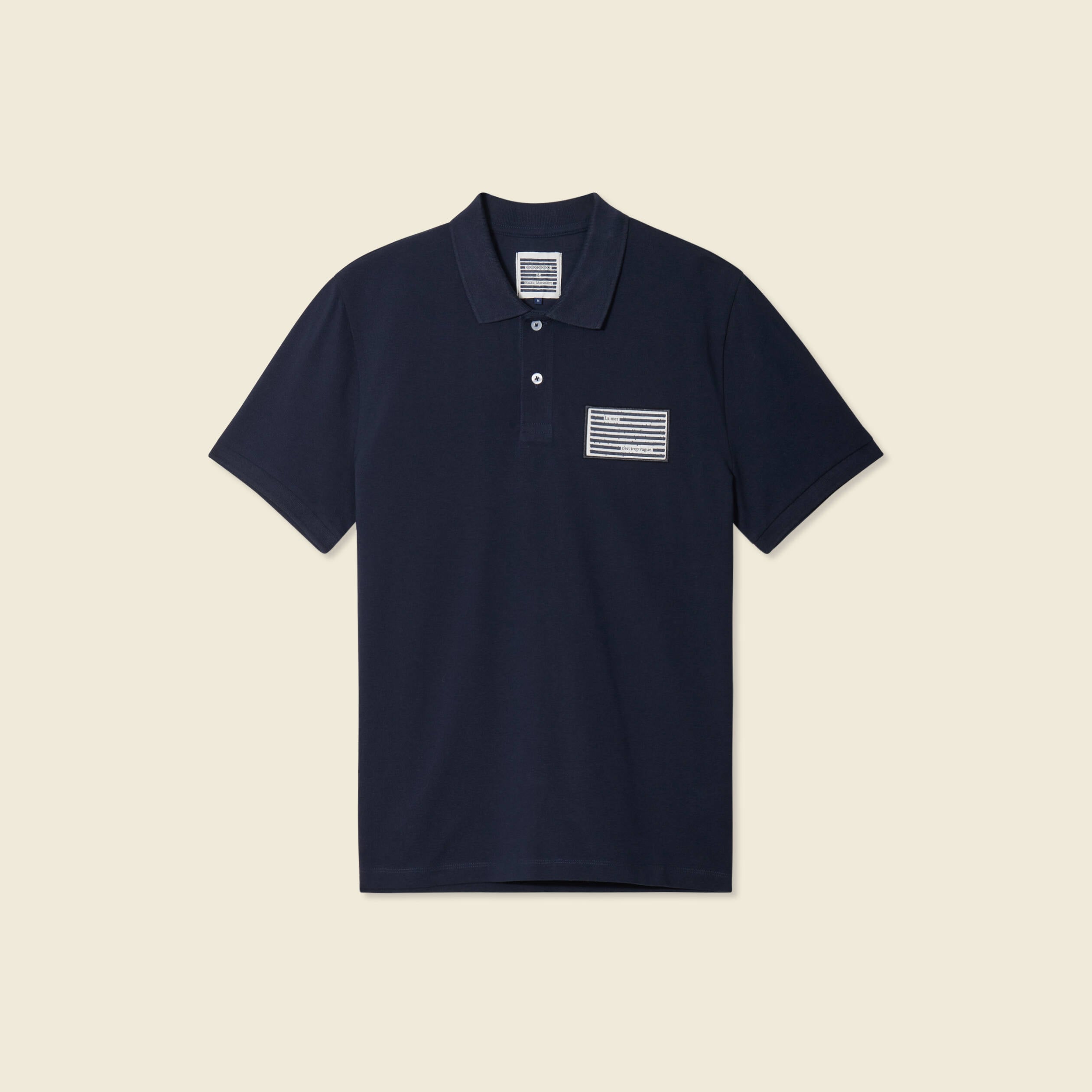 Polo manches courtes bleu marine homme