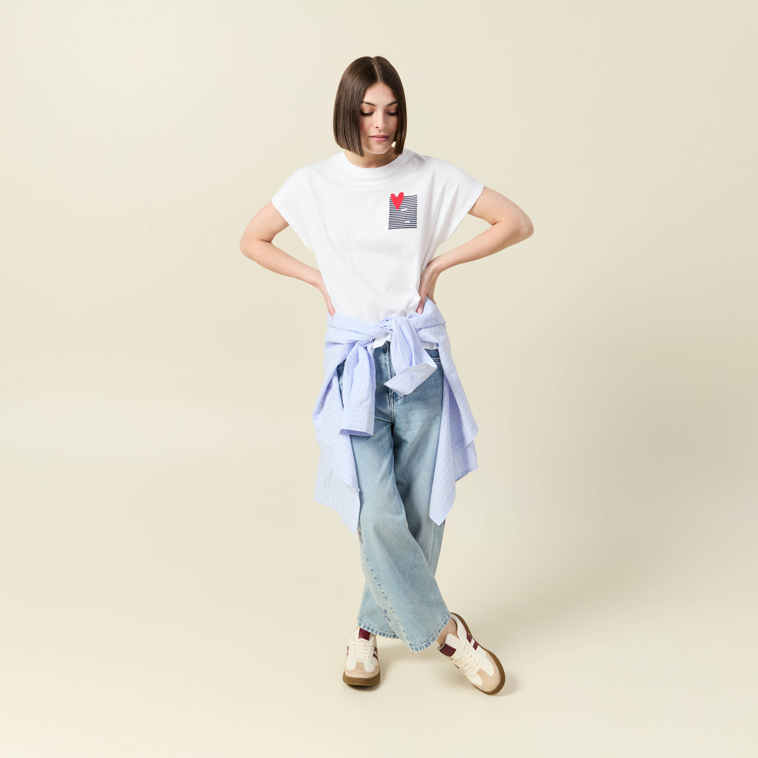 t shirt manches courtes blanc femme T-shirt manches courtes blanc femme