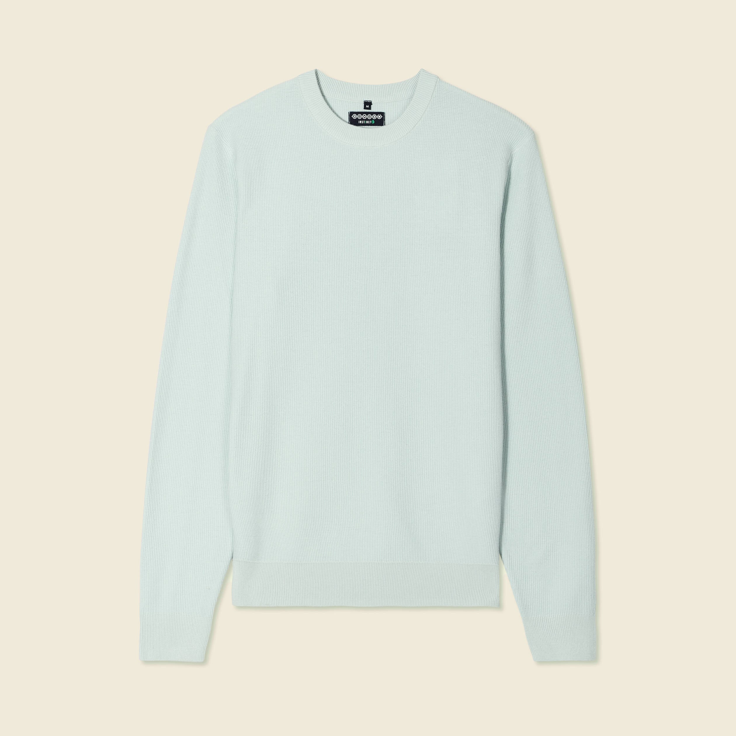 Pull fin col rond manches longues bleu clair homme