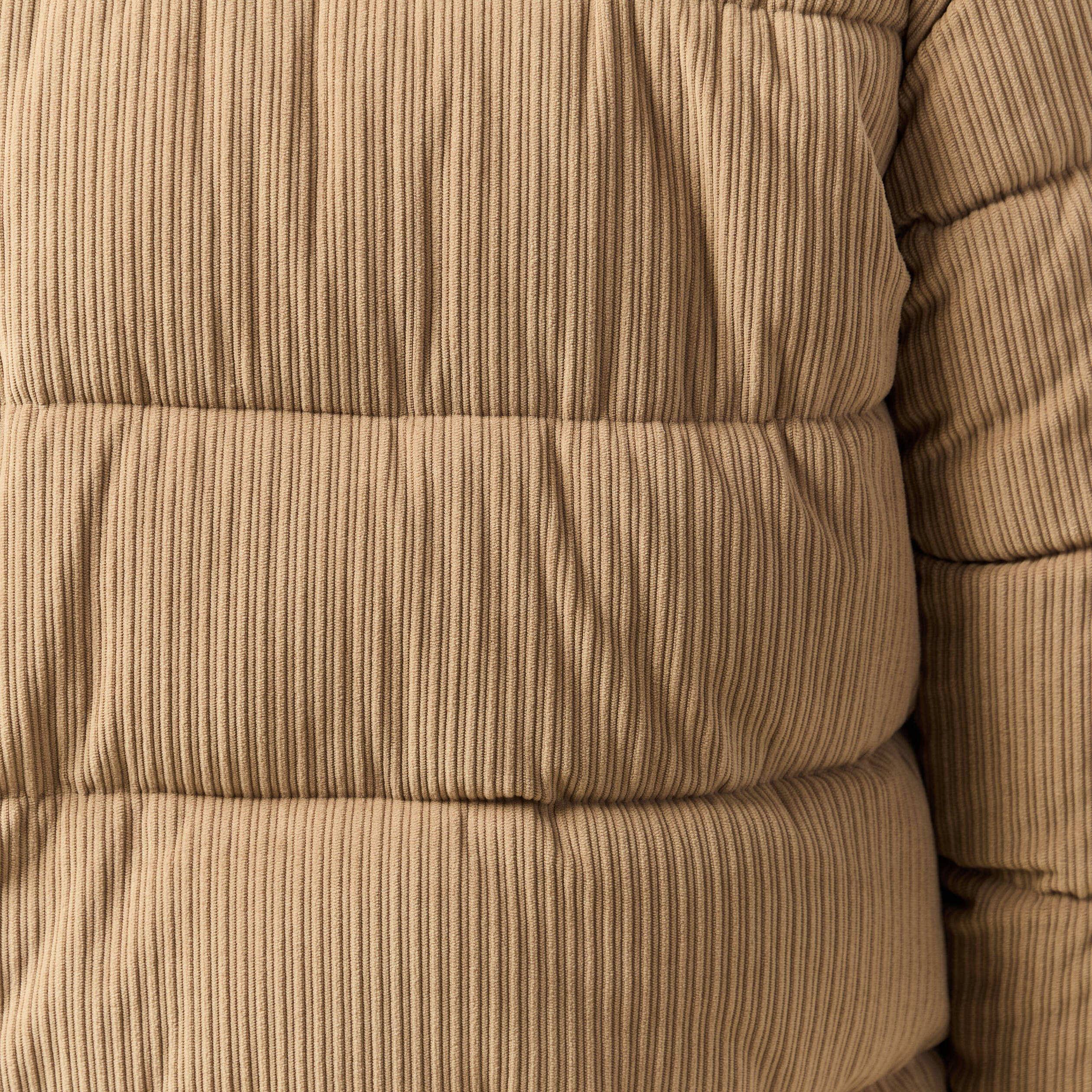 Doudoune courte col montant beige homme
