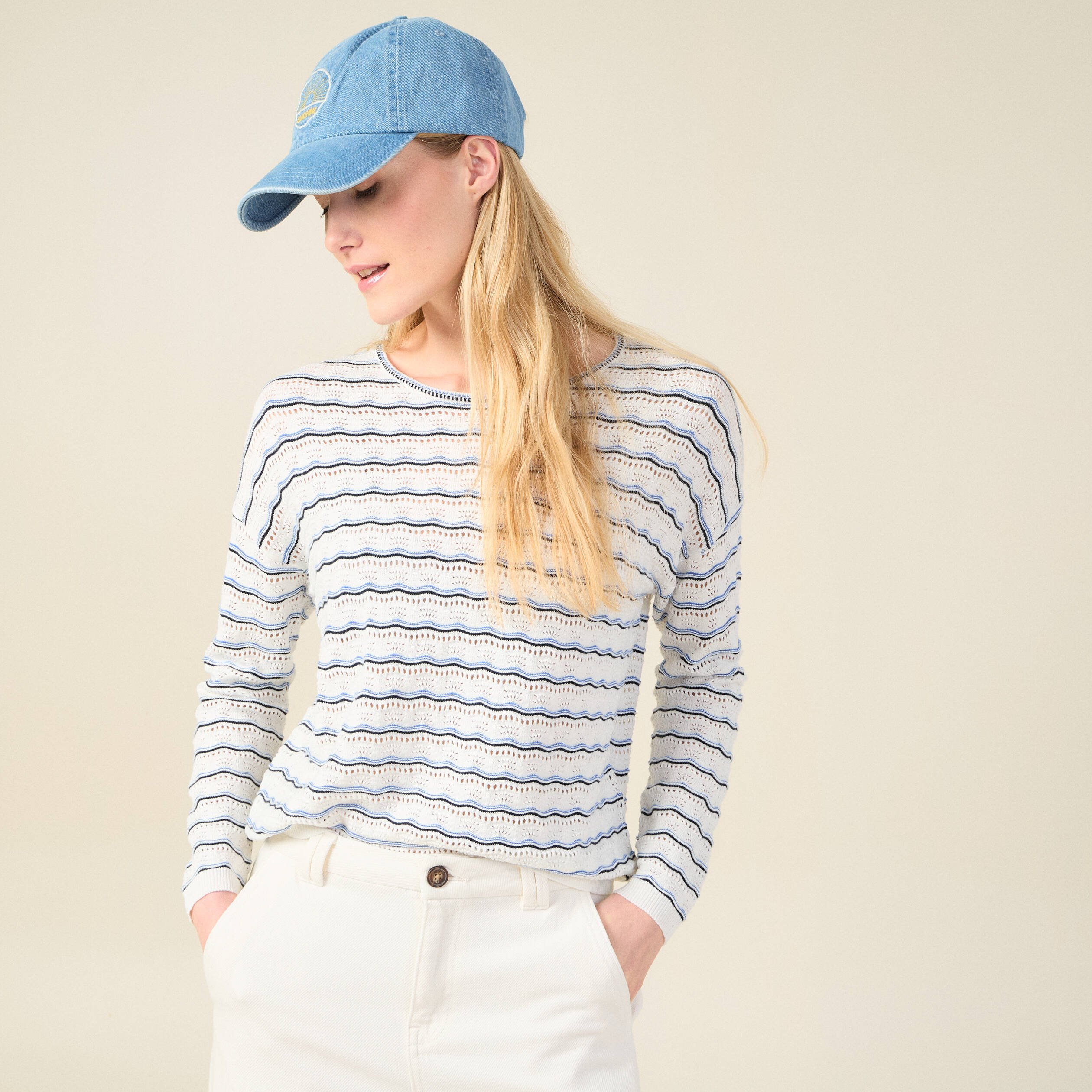 pull eco responsable creme femme Pull éco-responsable creme femme
