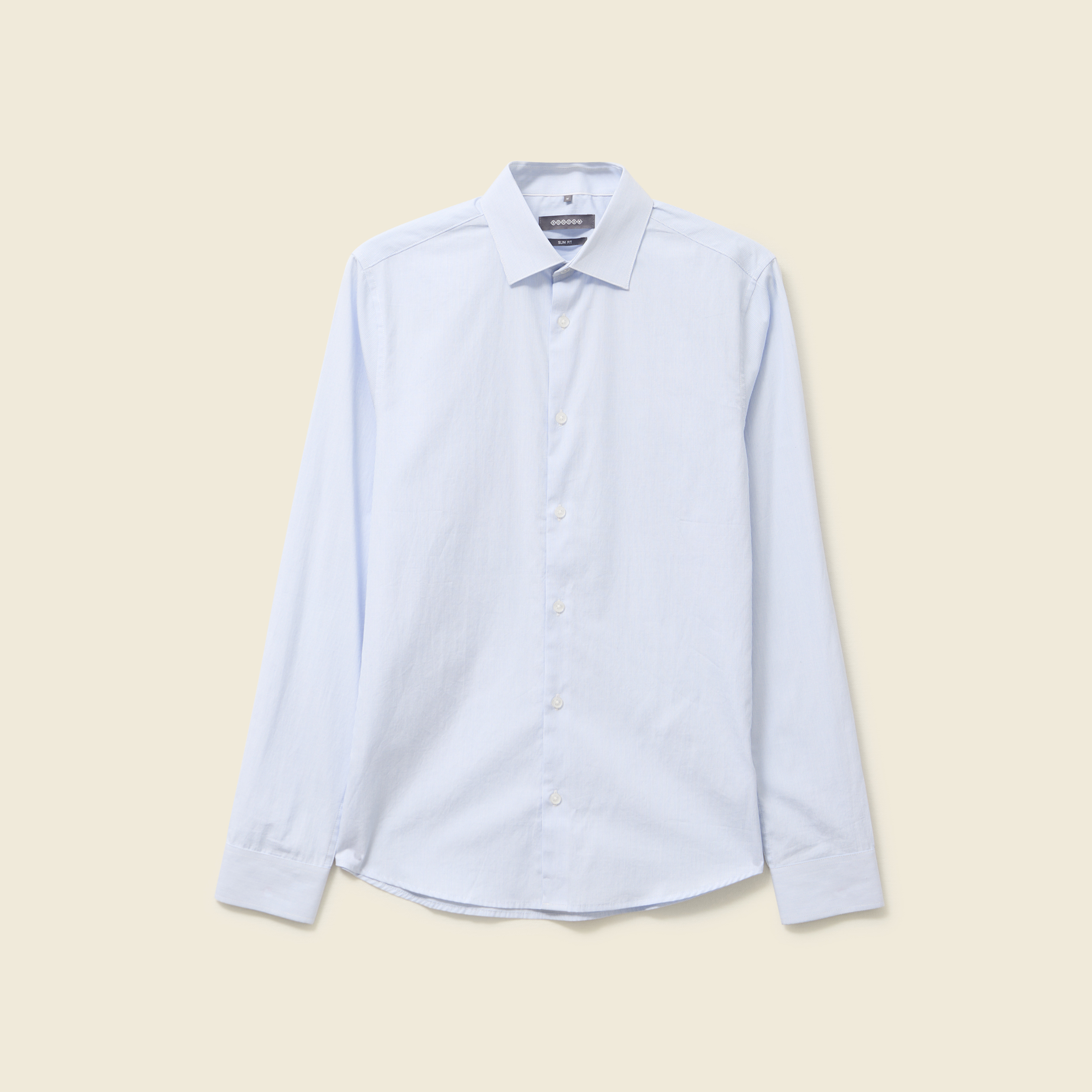 Chemise manches longues bleu ciel homme