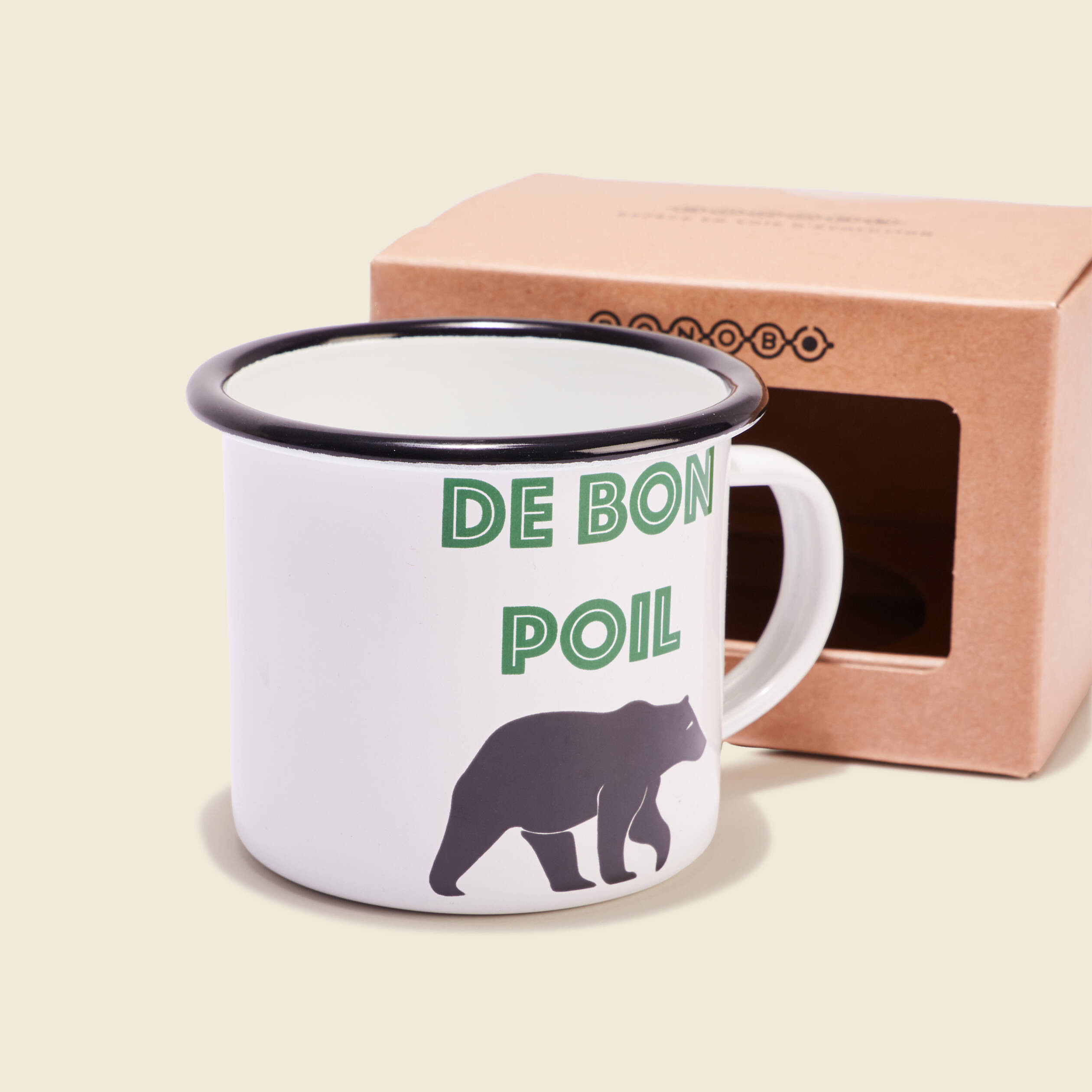 Tasse avec boîte ecru homme