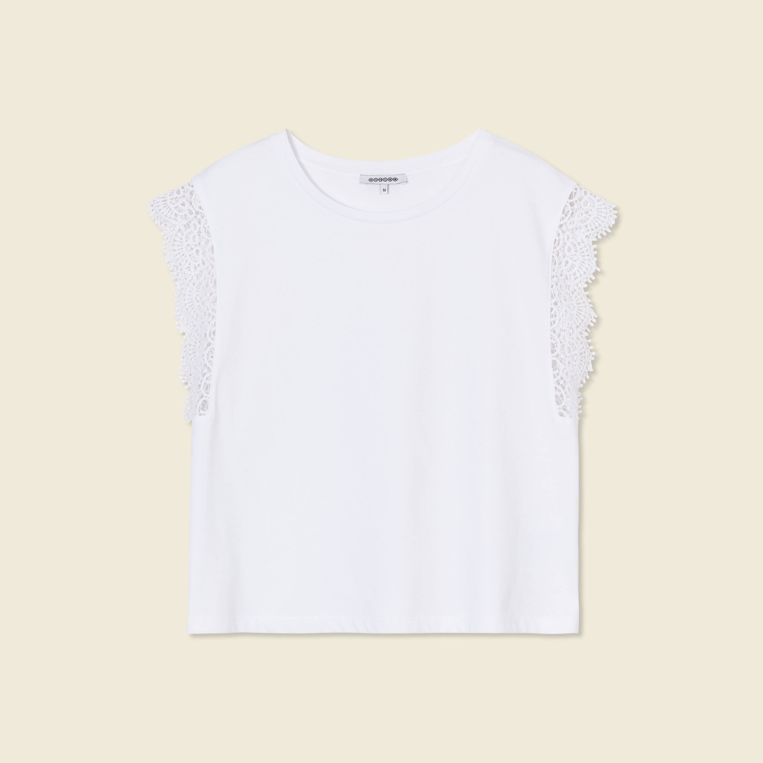 T-shirt manches courtes blanc femme