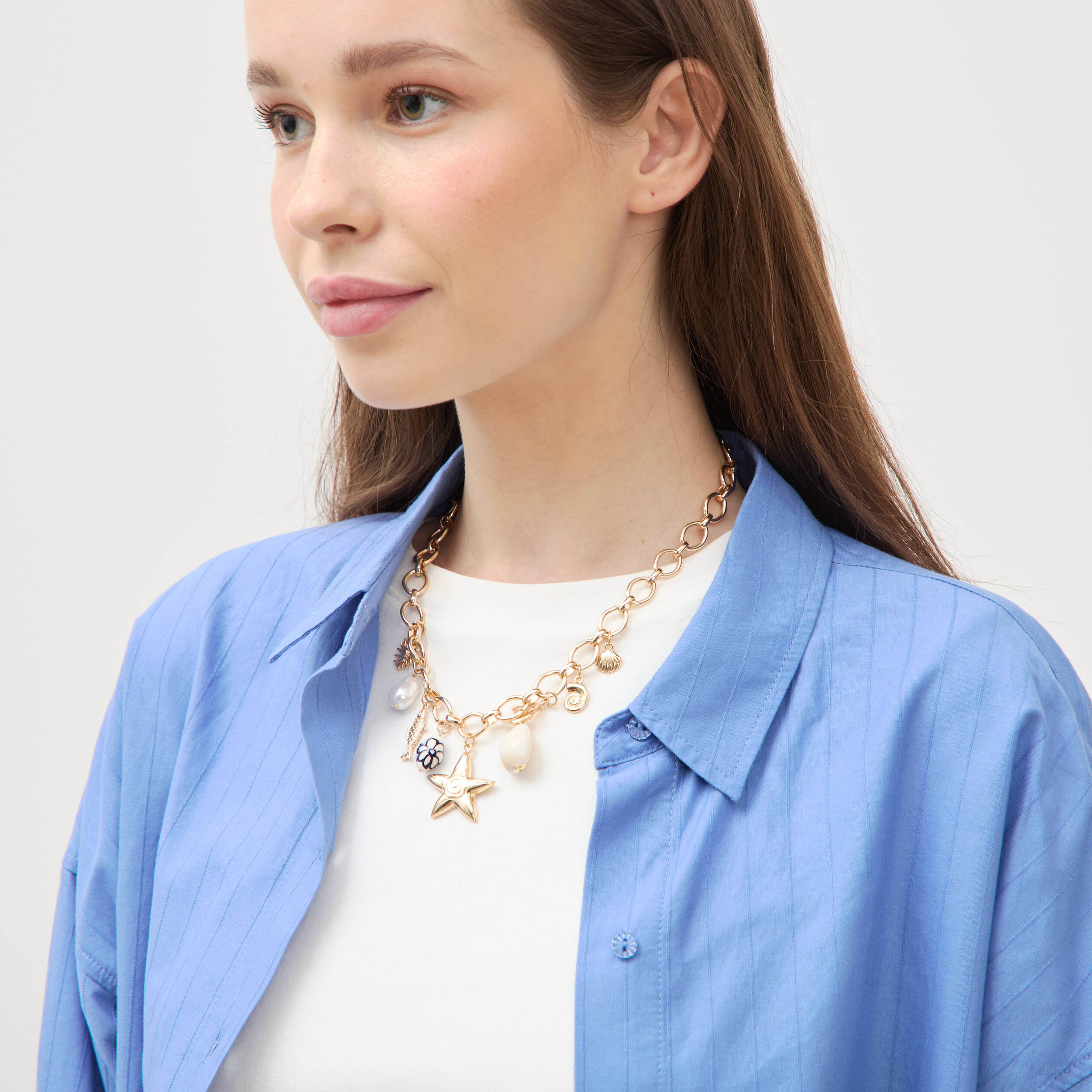 Collier couleur or femme