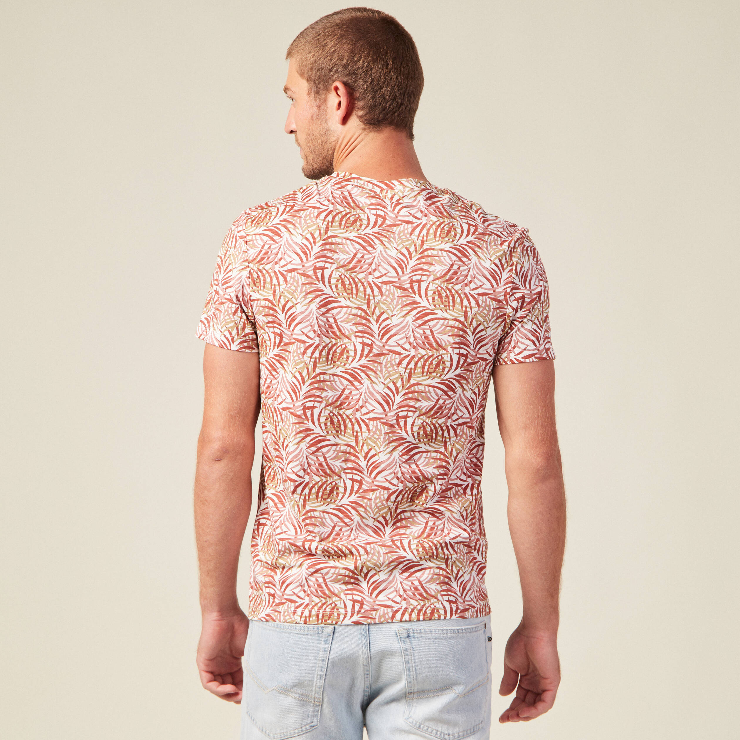t shirt manches courtes rose homme T-shirt manches courtes rose homme