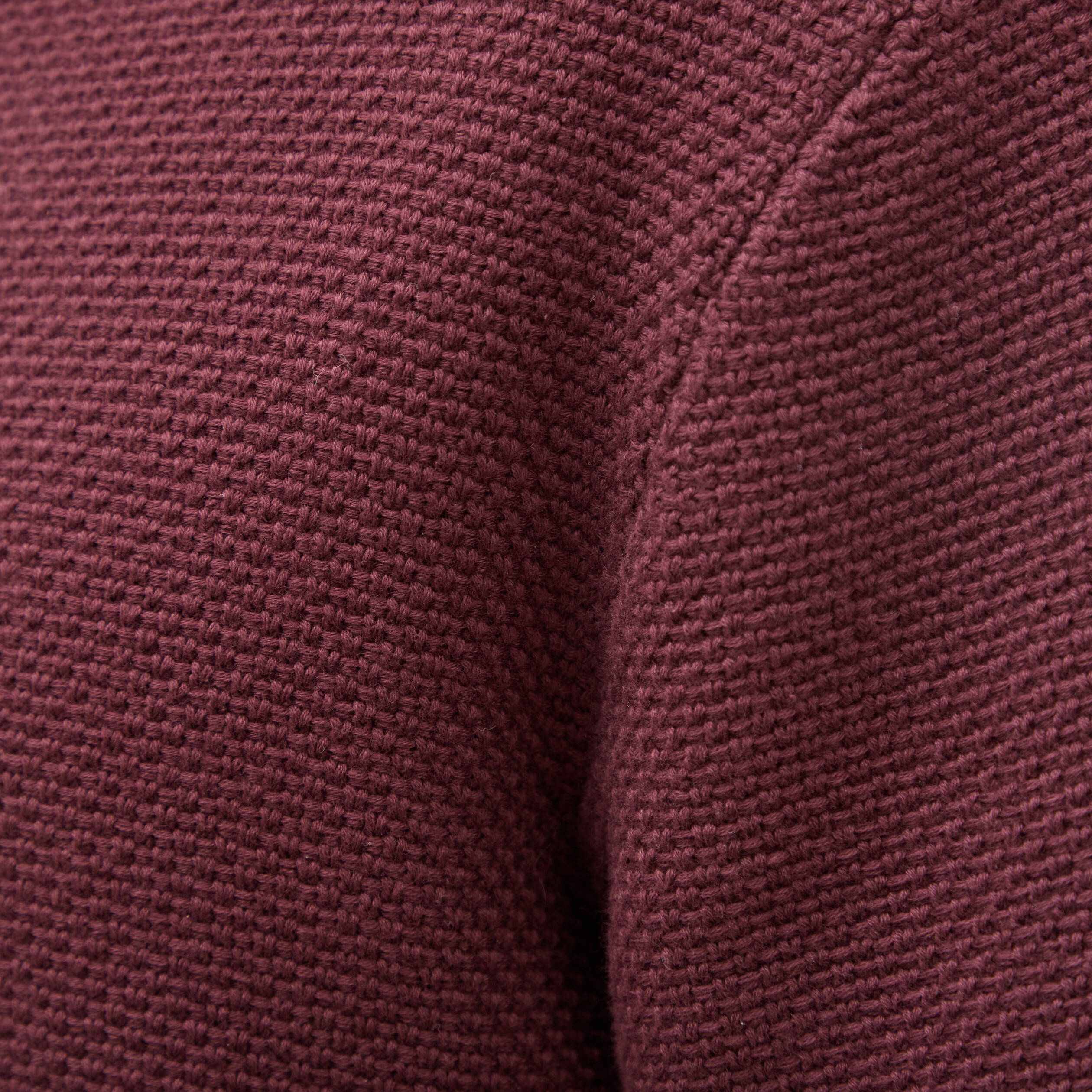 Polo ample col cubain manches courtes prune homme