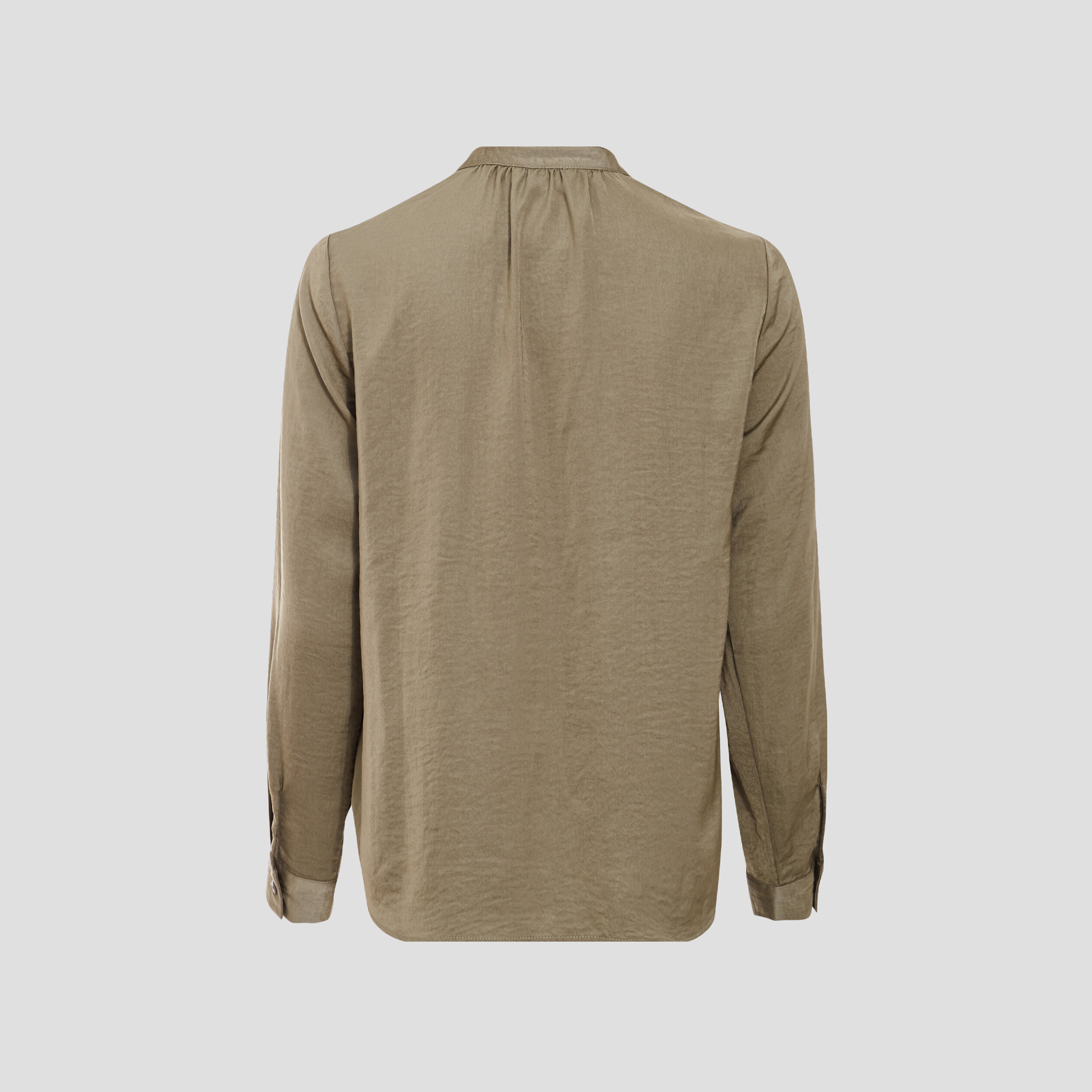 Blouse manches longues vert kaki femme