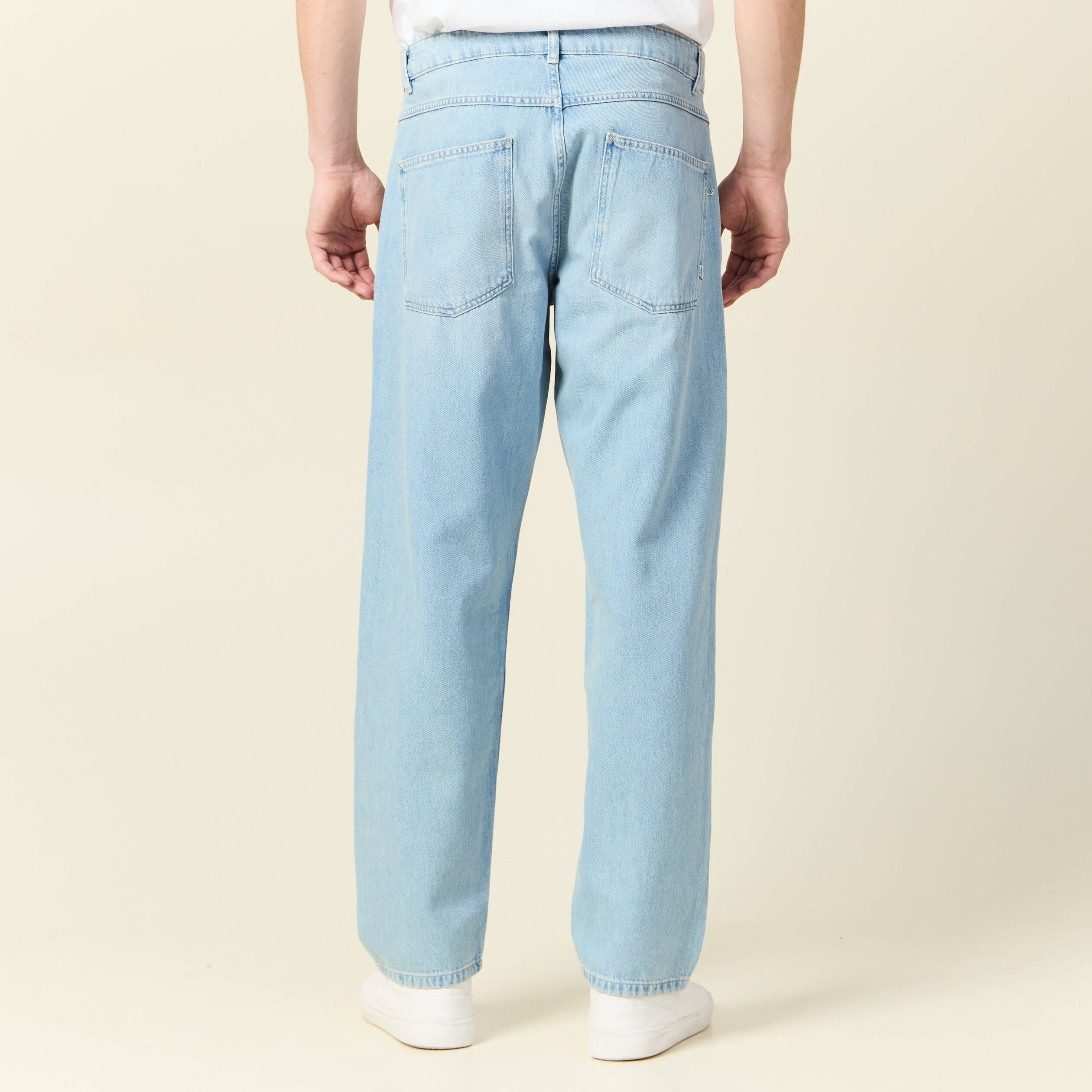 Jeans chino relax denim bleach homme