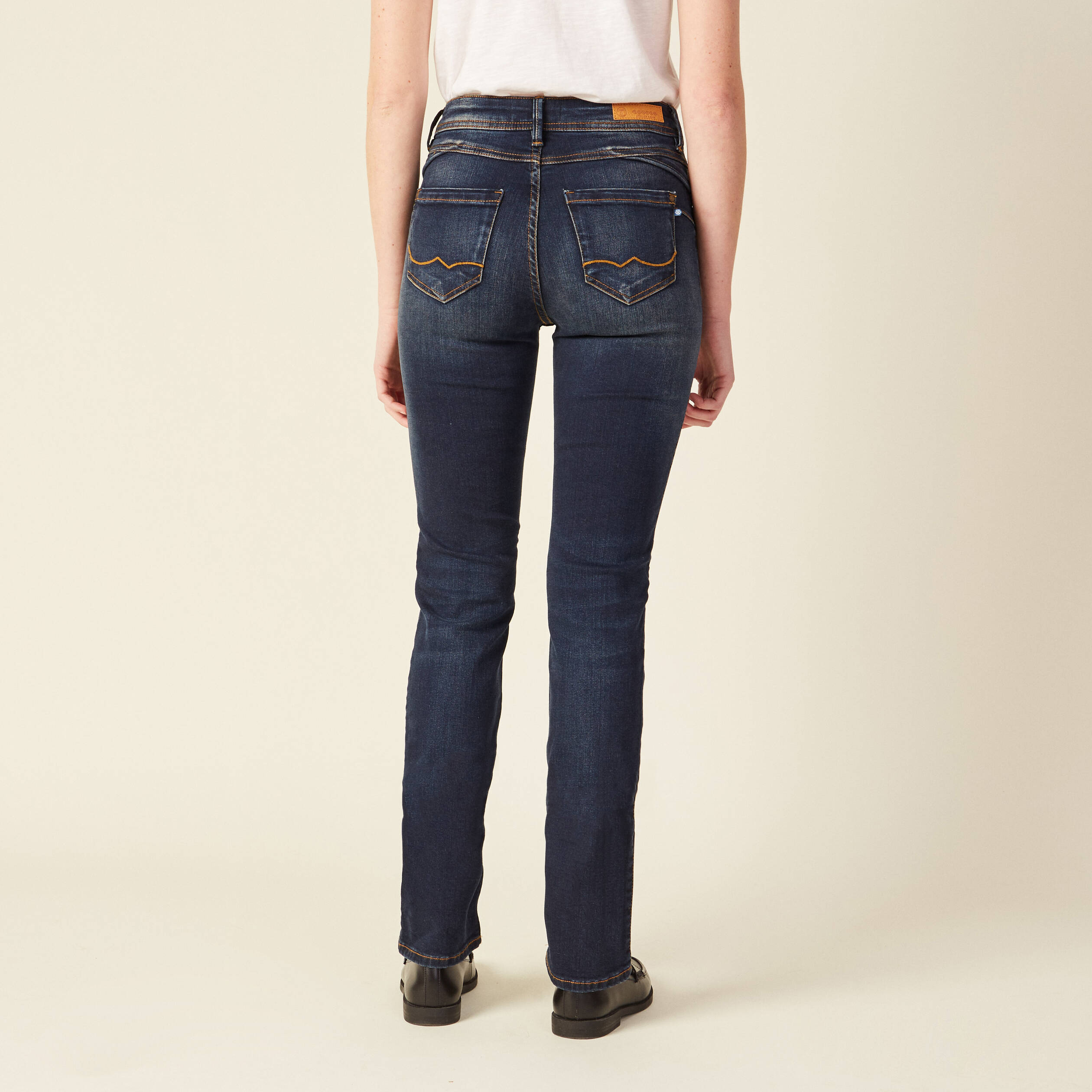 jeans demi regular taille haute denim brut femme Jeans Demi - regular taille haute denim brut femme