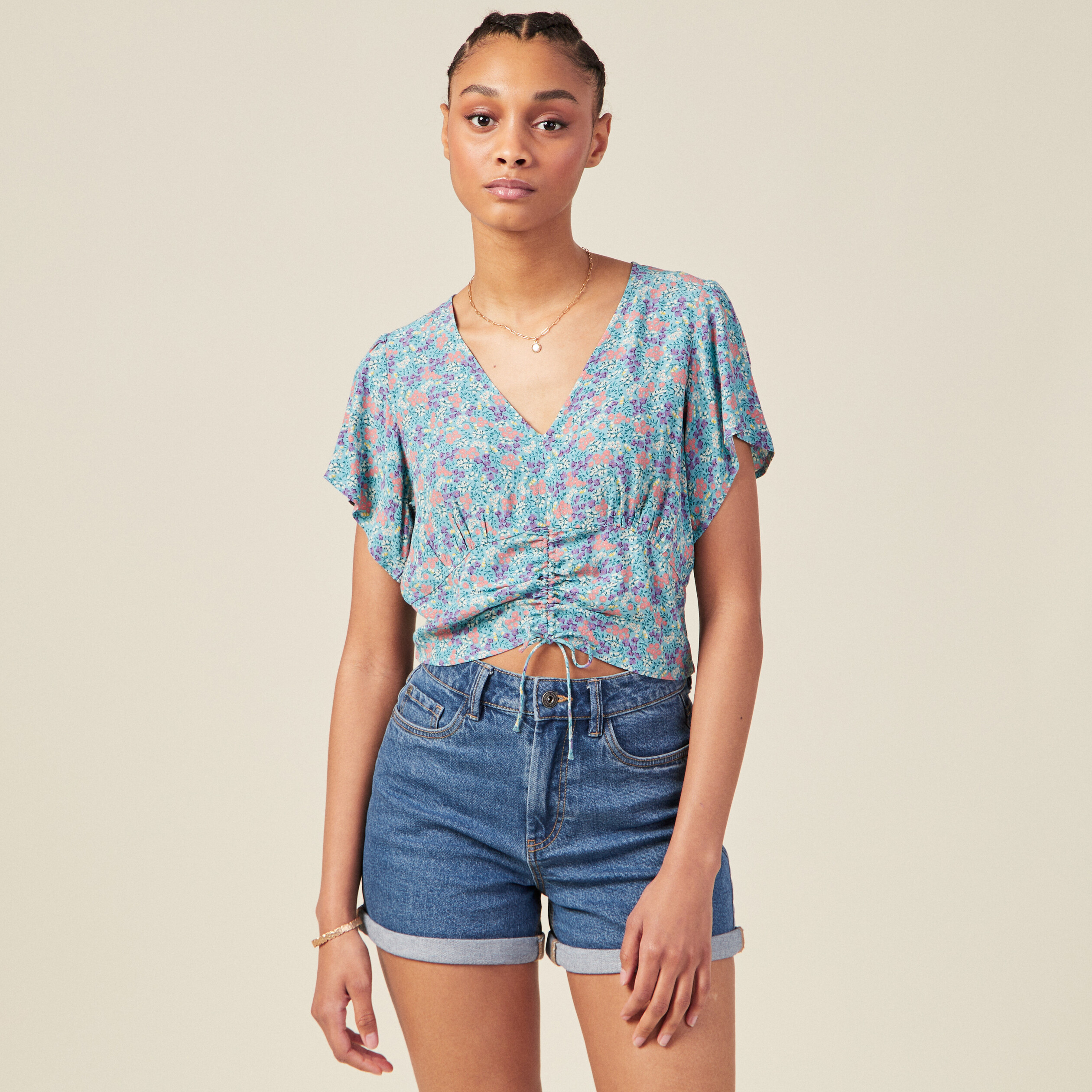 Blouse vert emeraude clearance