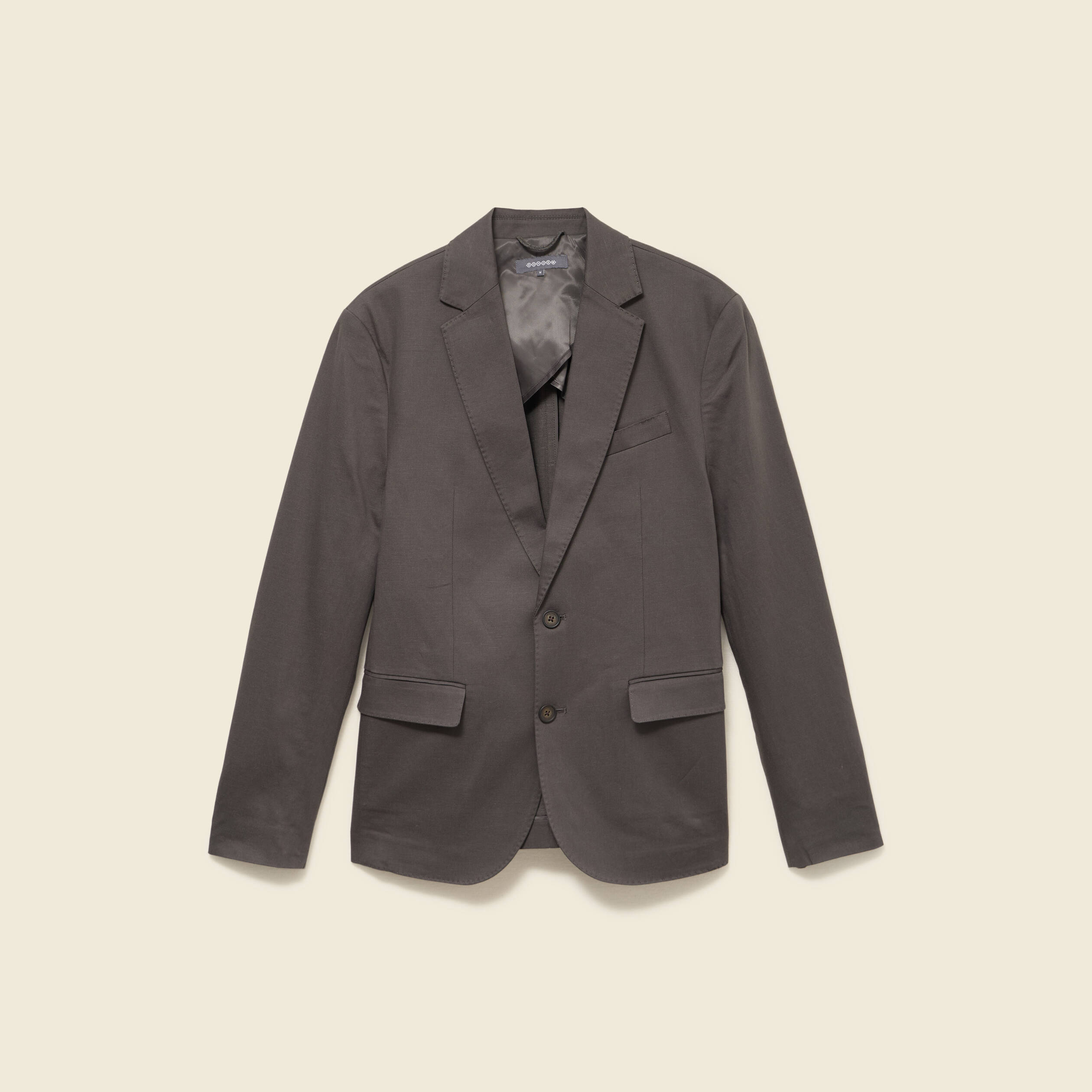Blazer manches longues col classique vert fonc&eacute; homme