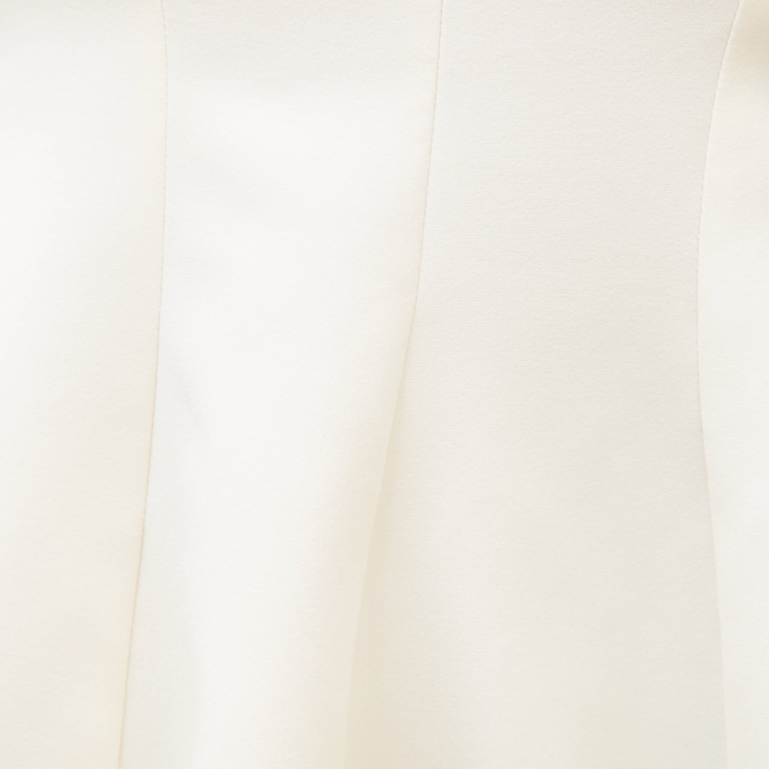 Top bustier &agrave; volants doubl&eacute; ecru femme