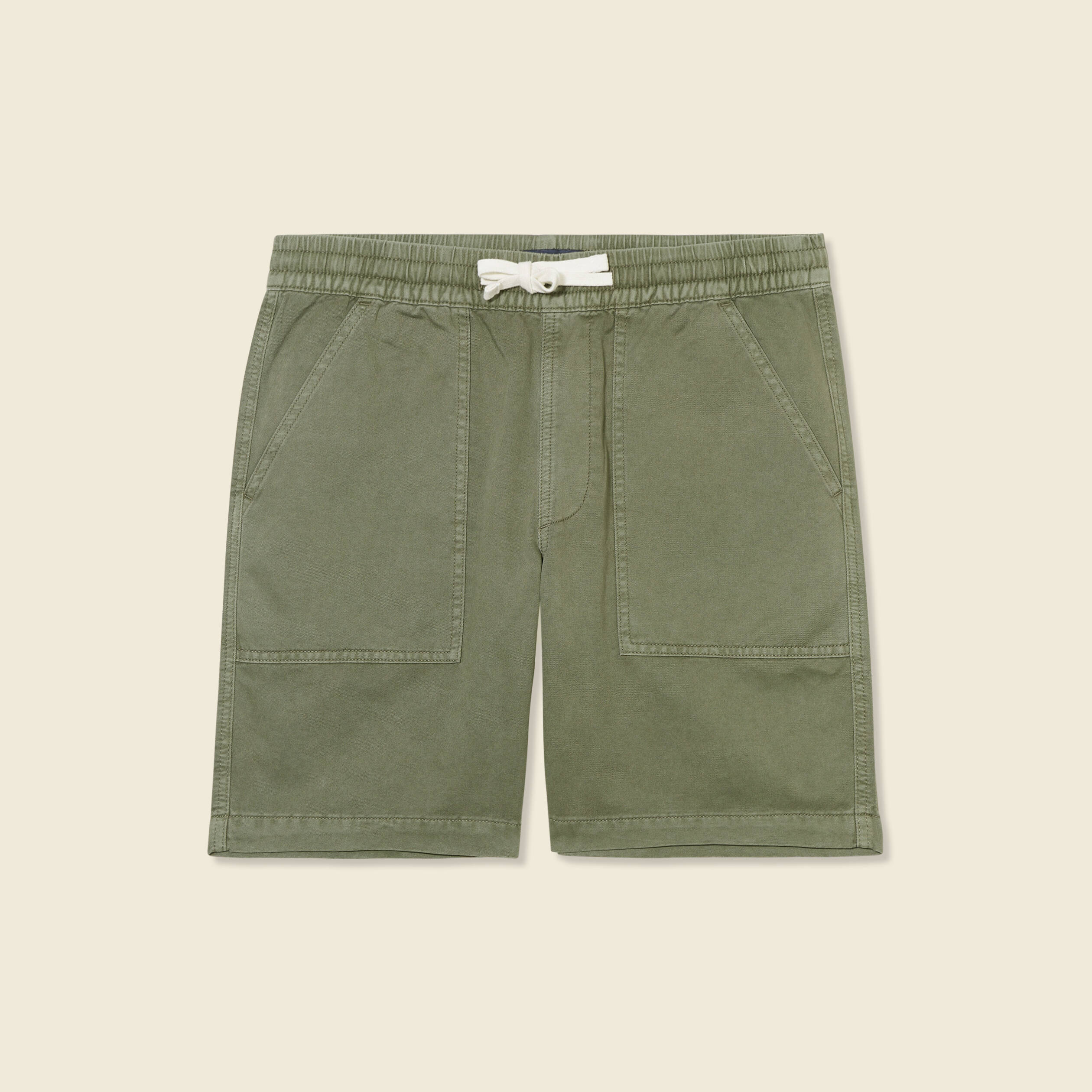 bermuda droit a coulisse vert kaki homme Bermuda droit à coulisse vert kaki homme