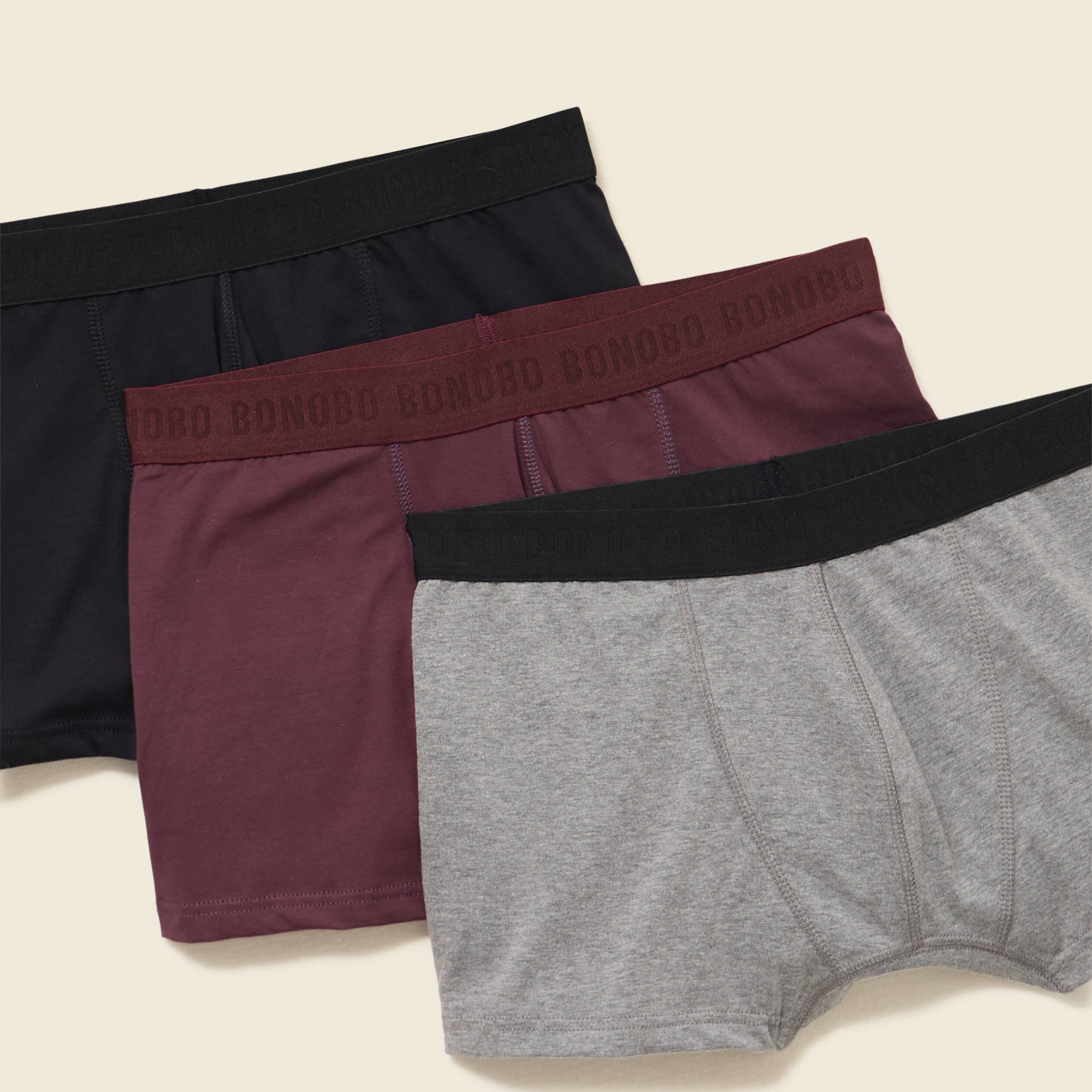 Lot de 3 boxers gris fonc&eacute; homme