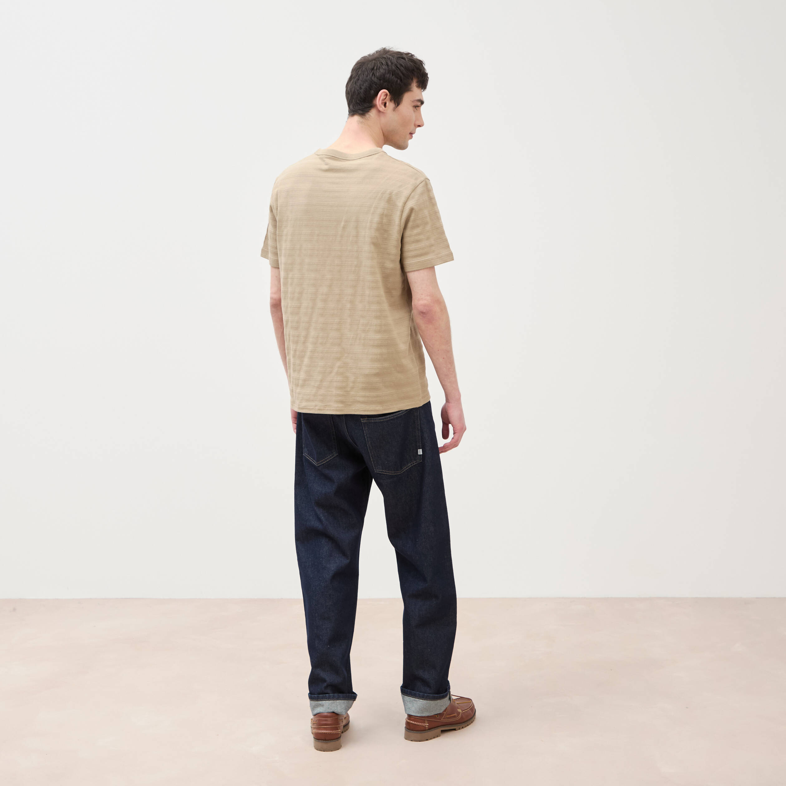 T-shirt en coton vert olive homme