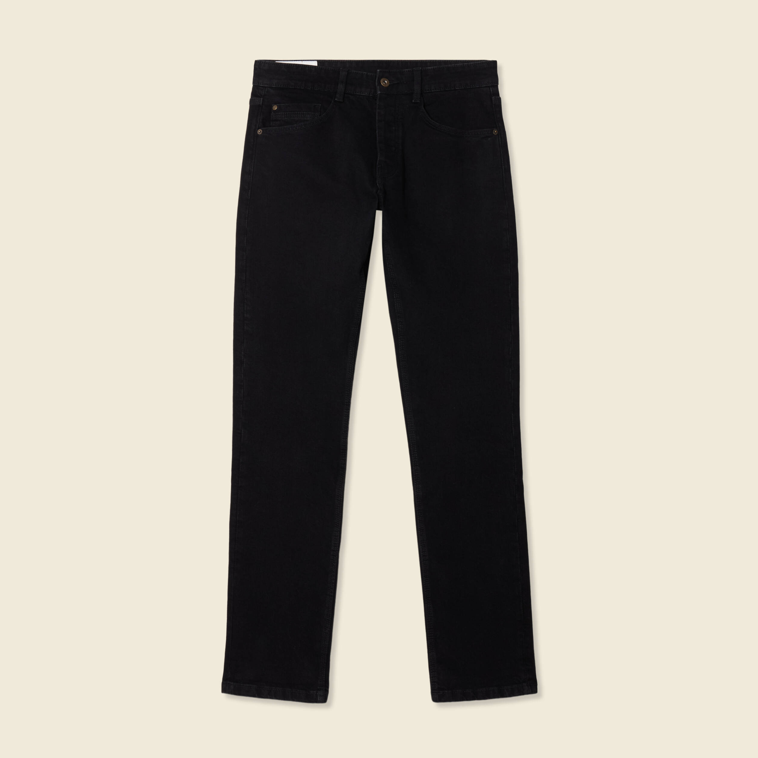 Jeans straight 5 poches denim noir homme