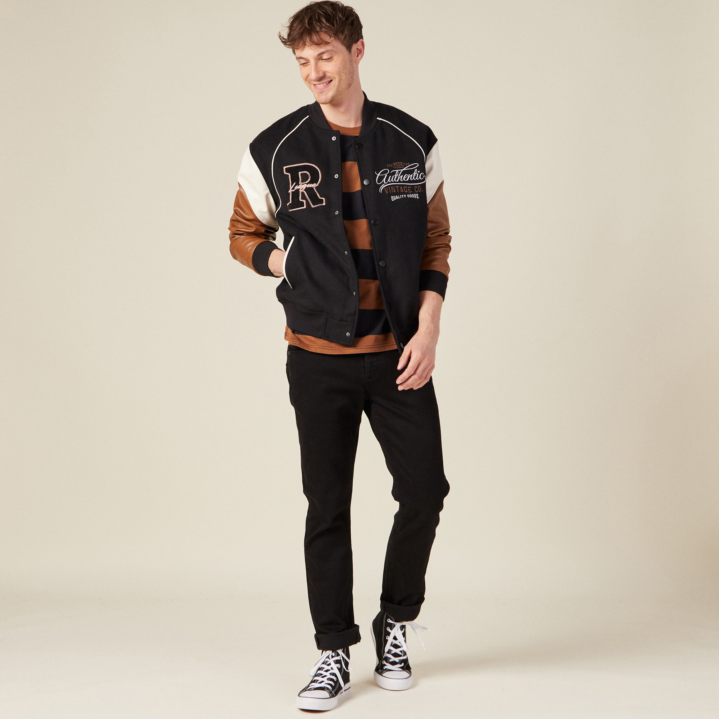 T-shirt manches courtes noir homme