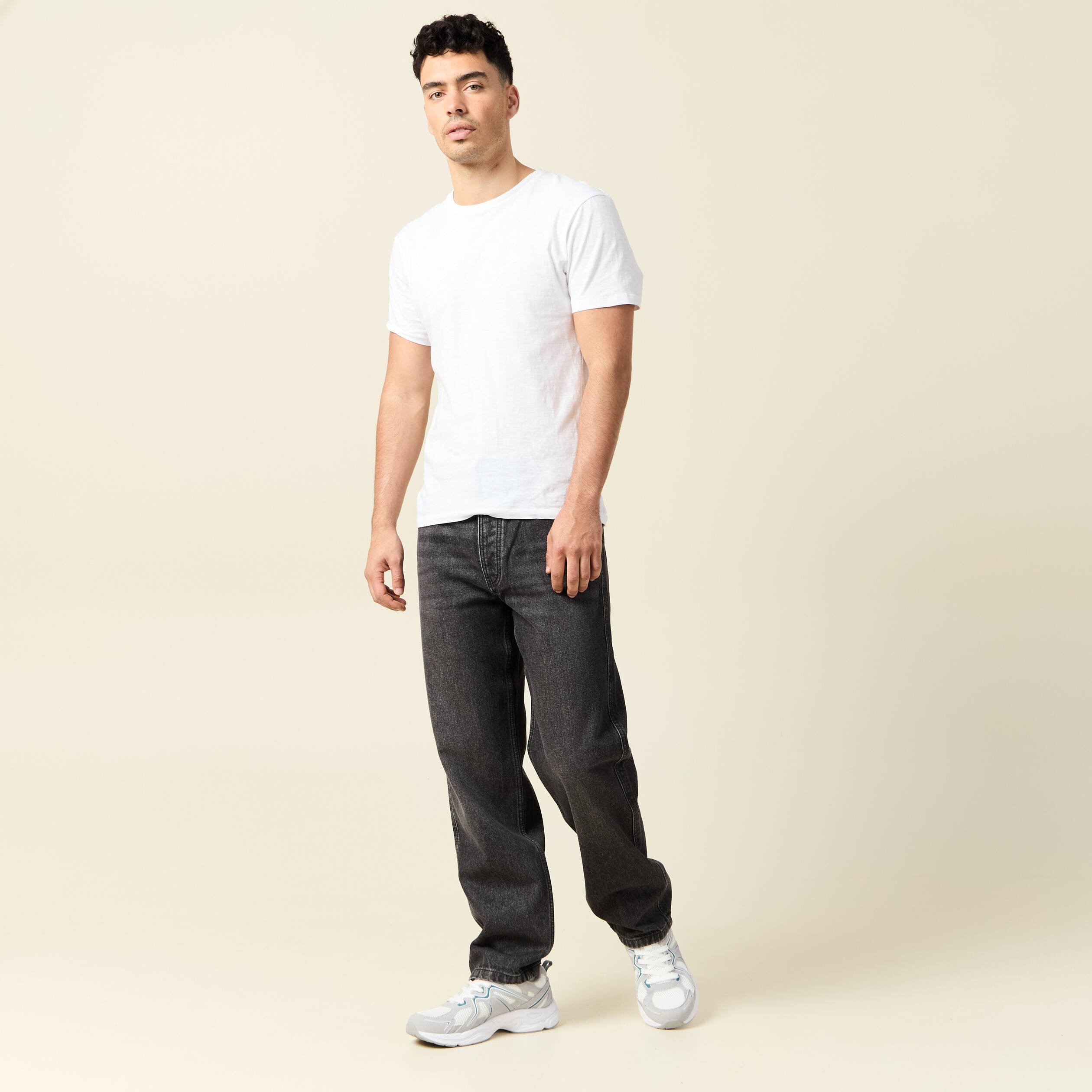 jeans large relaxed denim snow noir homme Jeans large relaxed denim snow noir homme