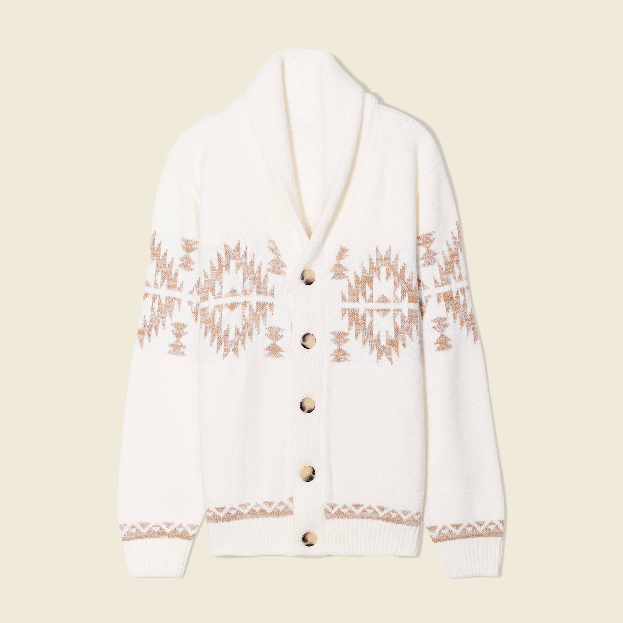 Gilet manches longues ecru homme