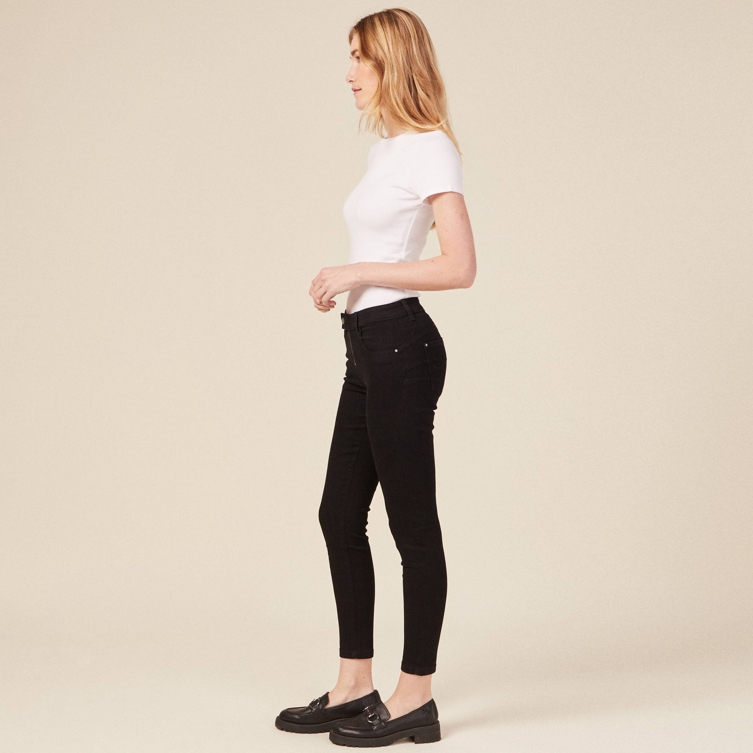 Jeans skinny noir femme deals