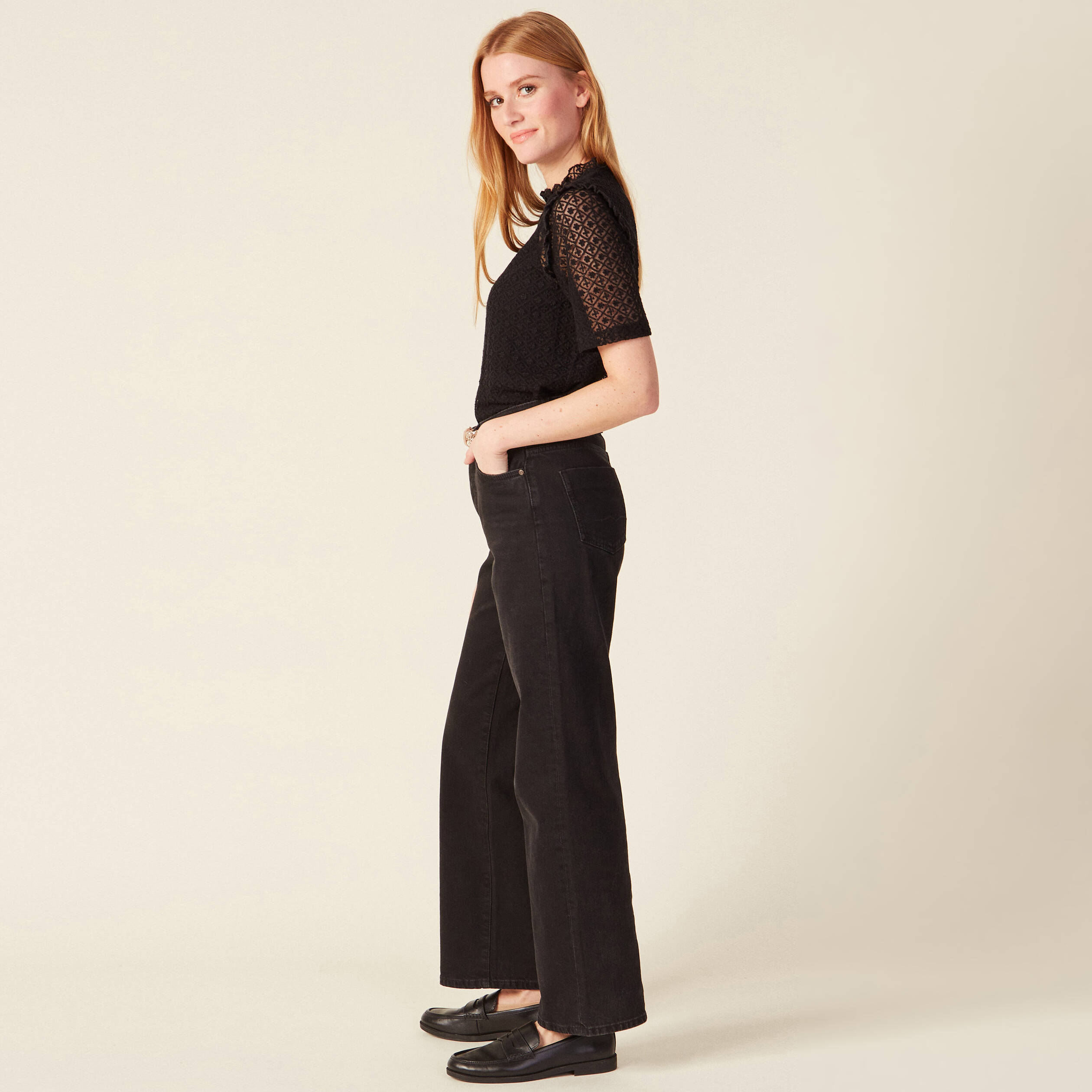 t shirt manches courtes noir femme T-shirt manches courtes noir femme