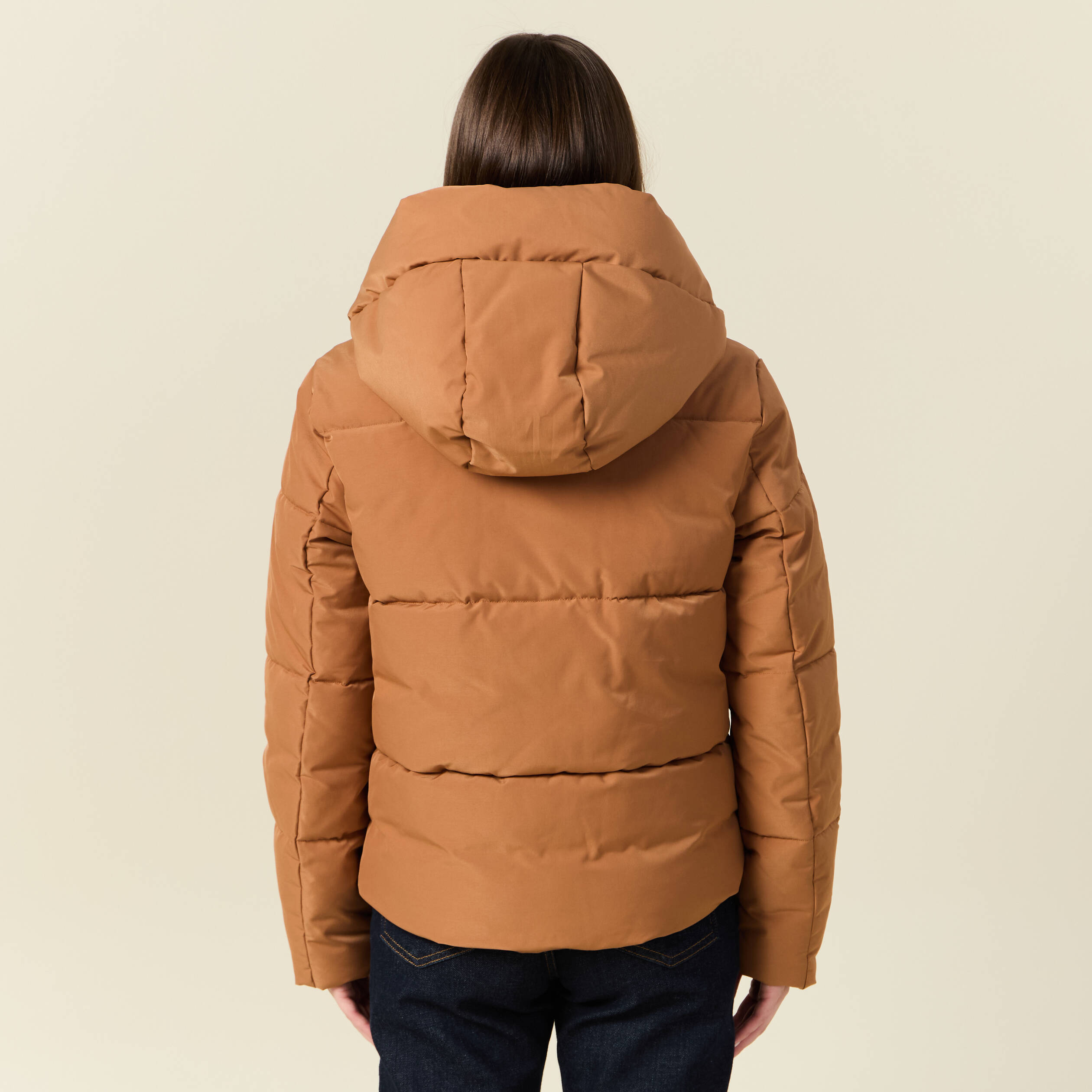 doudoune a capuche marron clair femme Doudoune à capuche marron clair femme