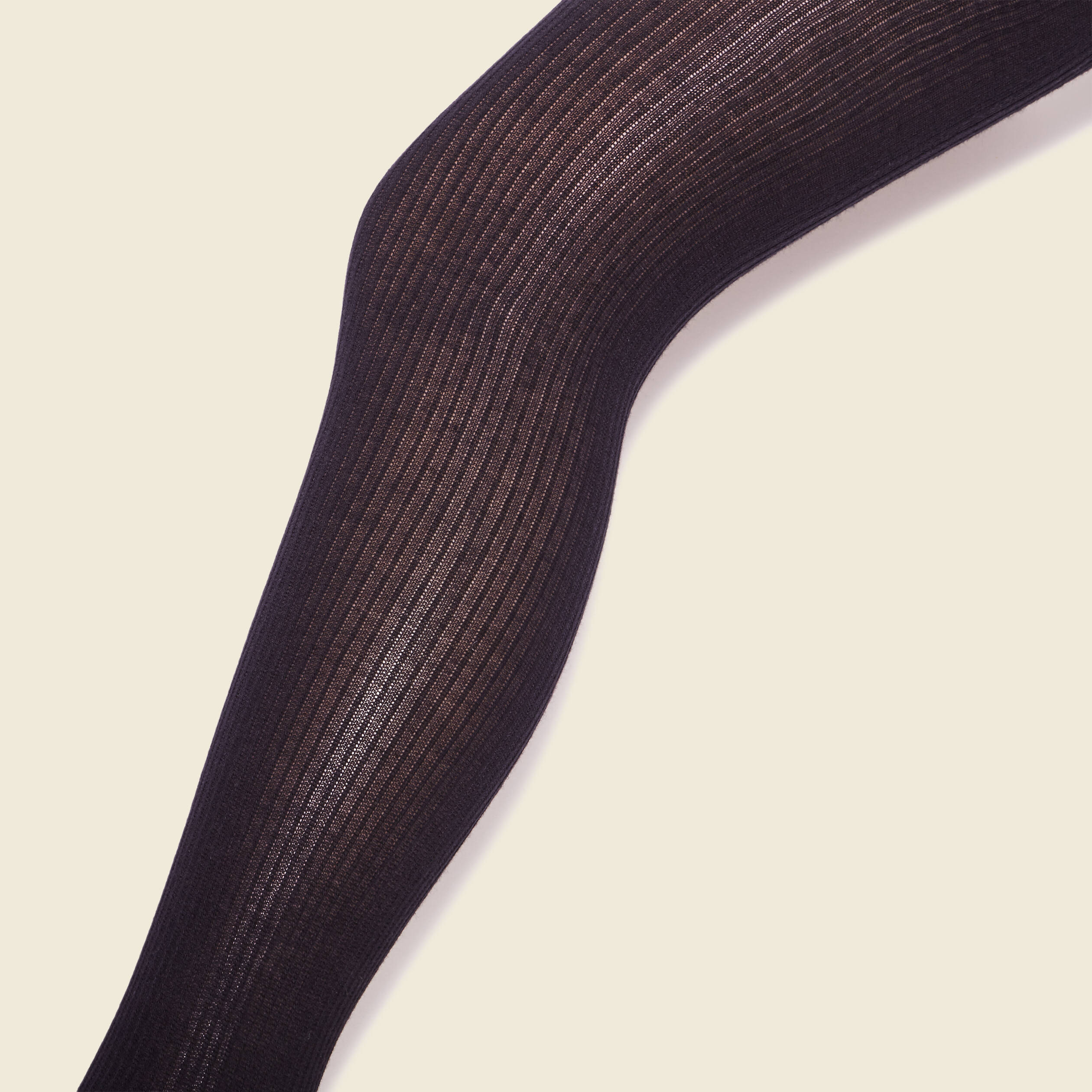 Collants côtelés noir femme