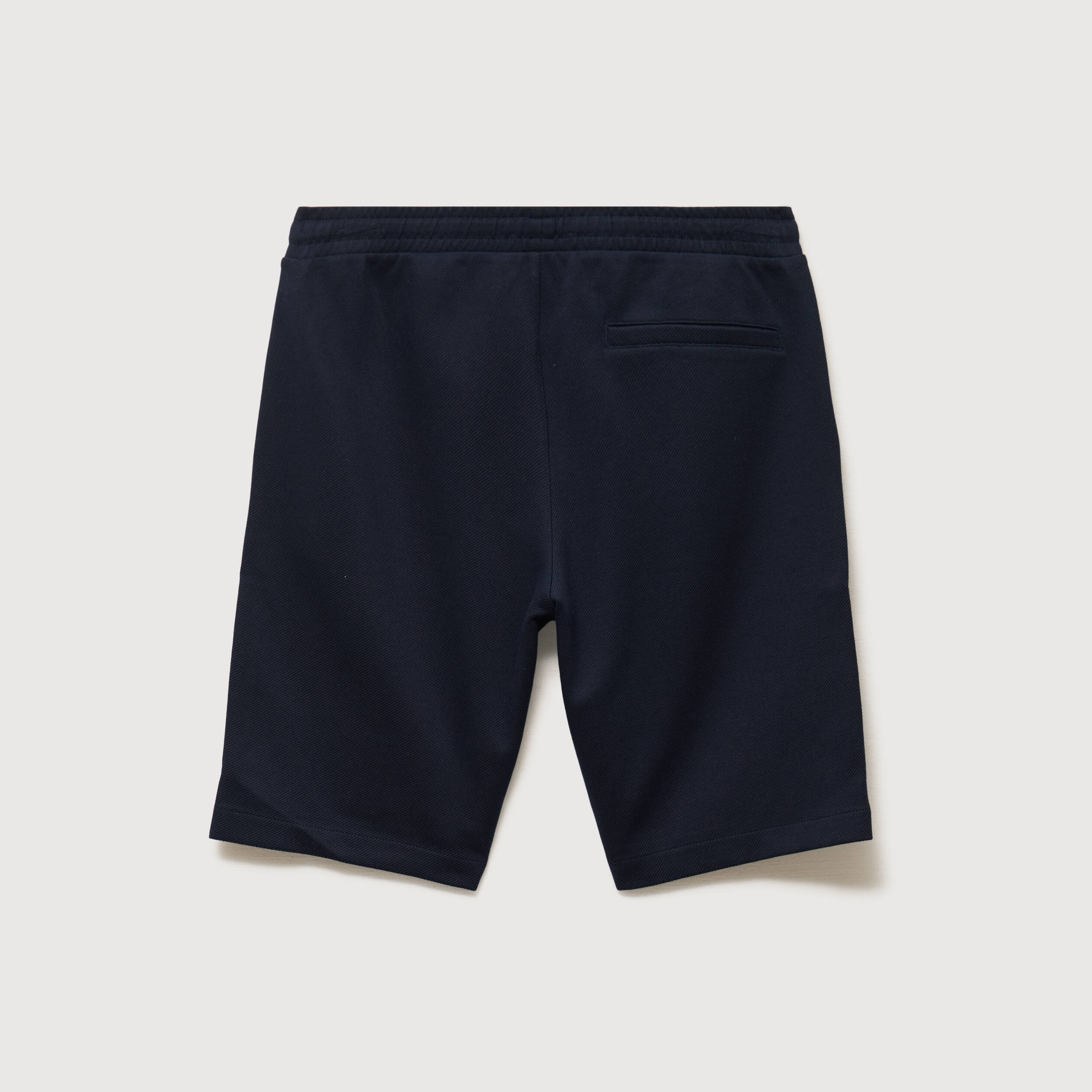 Bermuda droit &eacute;lastiqu&eacute; bleu marine homme