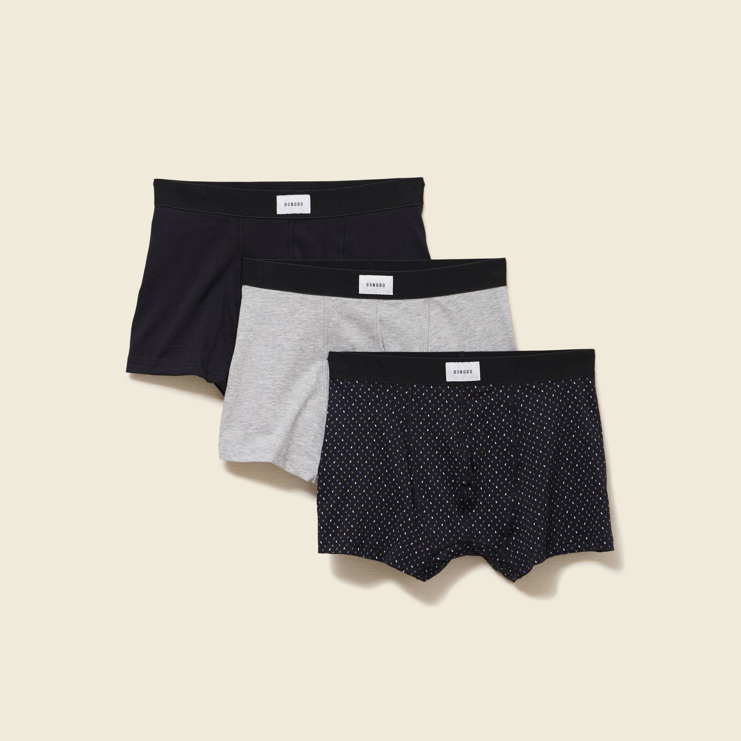 Lot de 3 boxers noir homme
