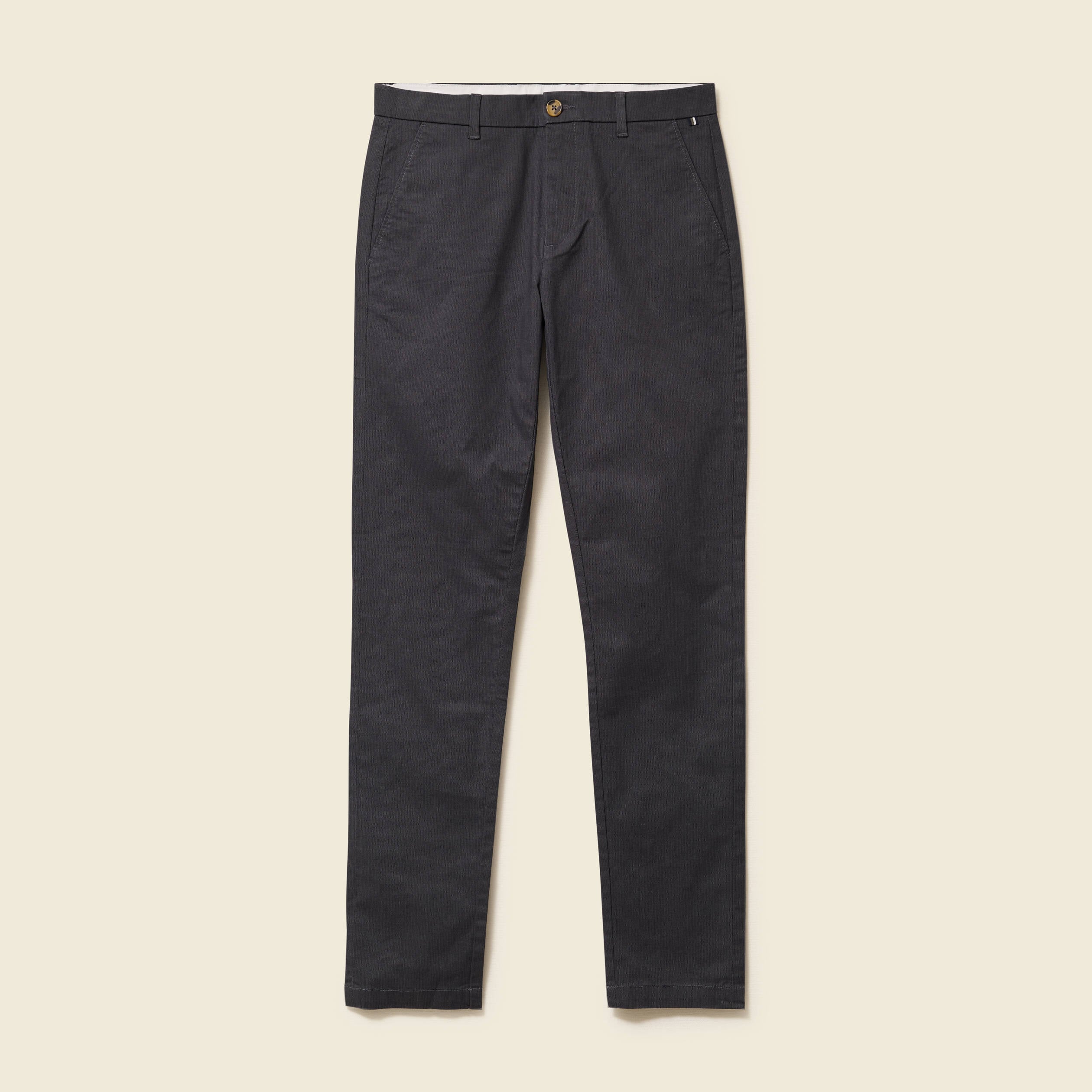 Pantalon chino slim gris fonc&eacute; homme