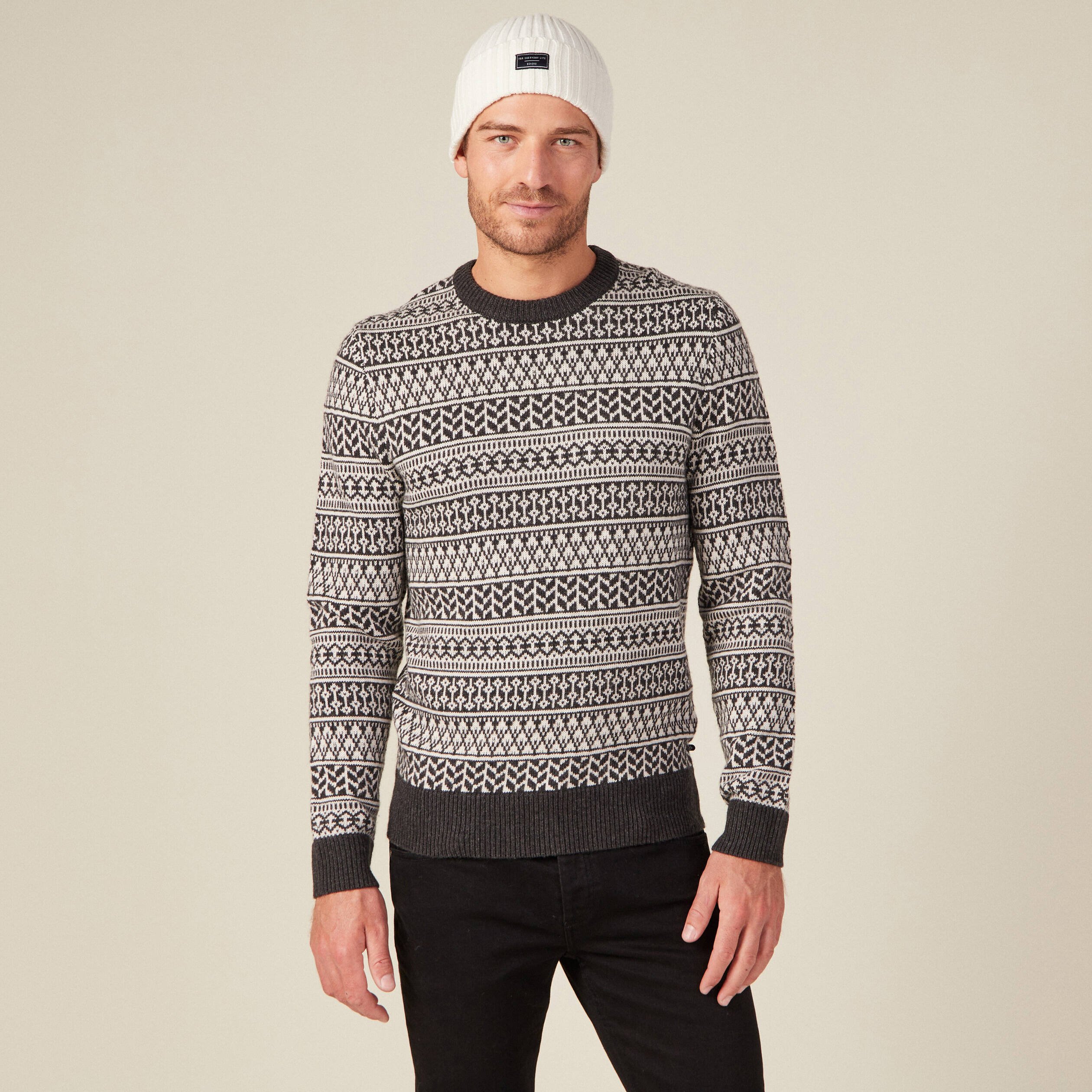 pull manches longues ecru homme Pull manches longues ecru homme
