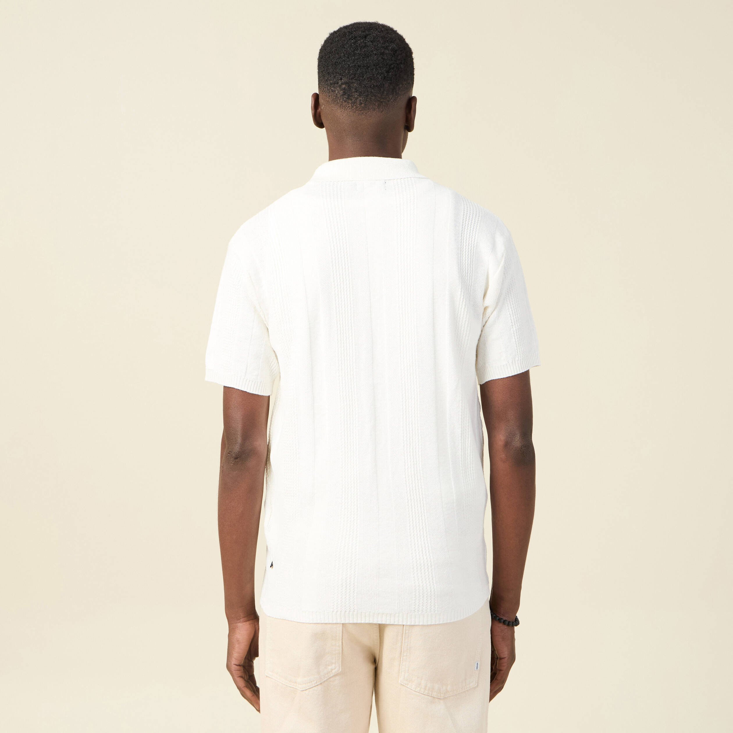 Chemise Ample Homme Manches Courtes - Style Décontracté à Motif Ajouré - Polyester - Neuf Avec étiquettes