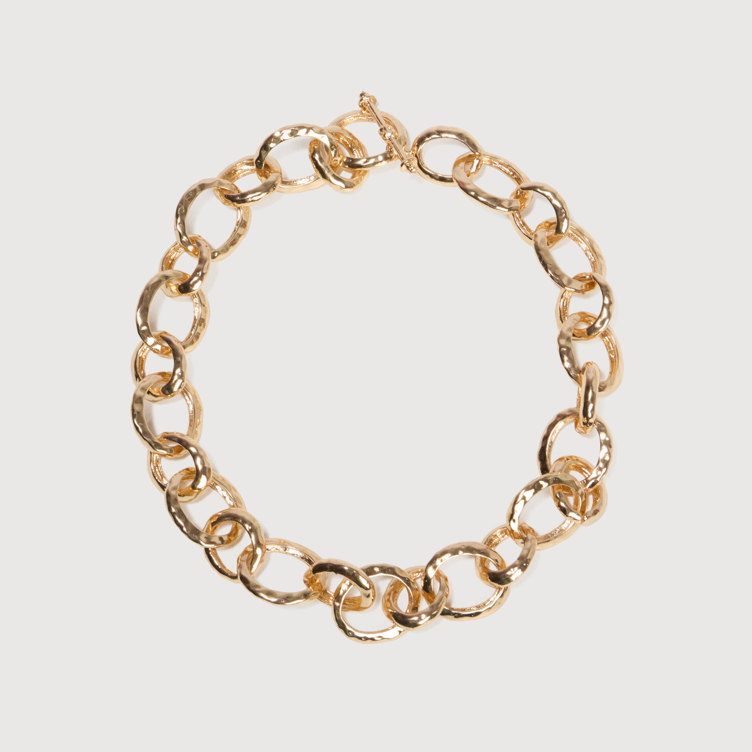 Collier avec cha&icirc;ne couleur or femme